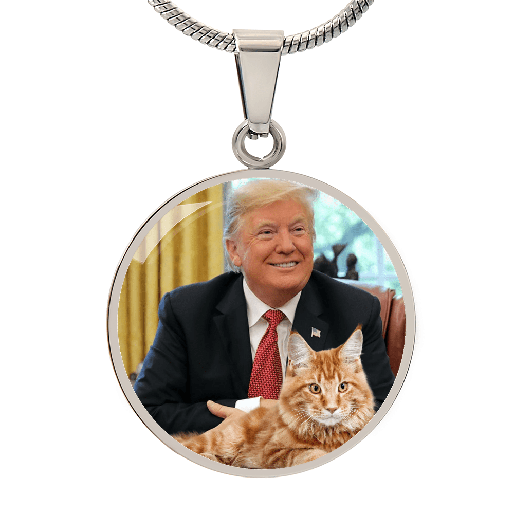 Trump with Cat Necklace - Jewelry, Necklaces - EpiAl's Shop