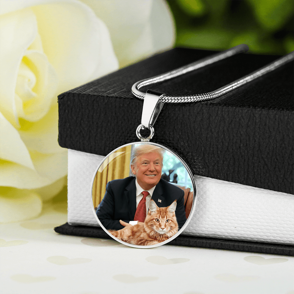 Trump with Cat Necklace - Jewelry, Necklaces - EpiAl's Shop
