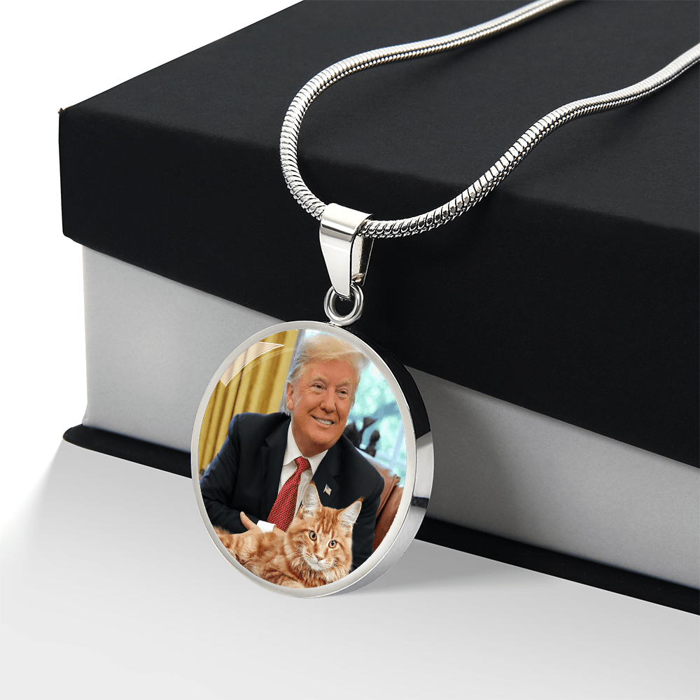 Trump with Cat Necklace - Jewelry, Necklaces - EpiAl's Shop
