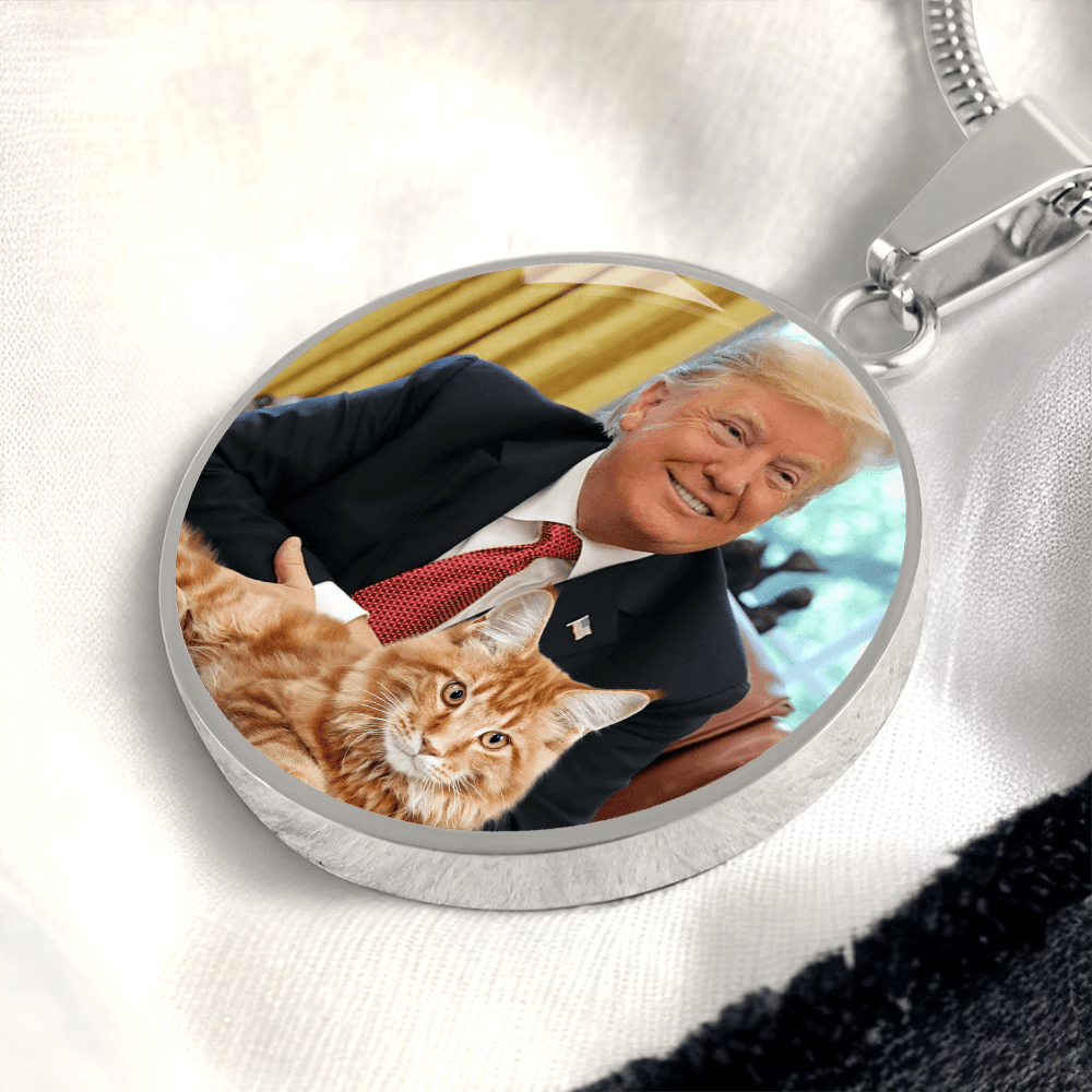 Trump with Cat Necklace - Jewelry, Necklaces - EpiAl's Shop