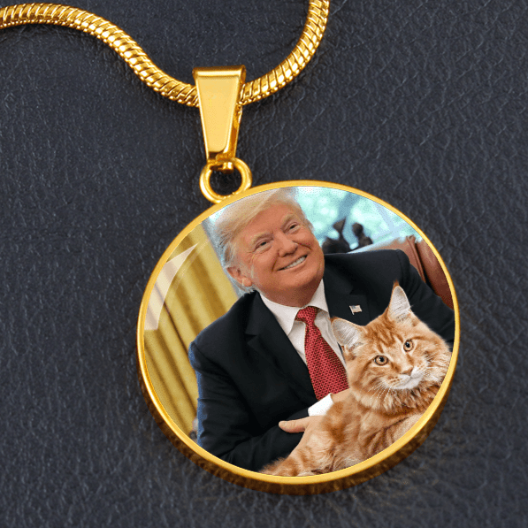 Trump with Cat Necklace - Jewelry, Necklaces - EpiAl's Shop