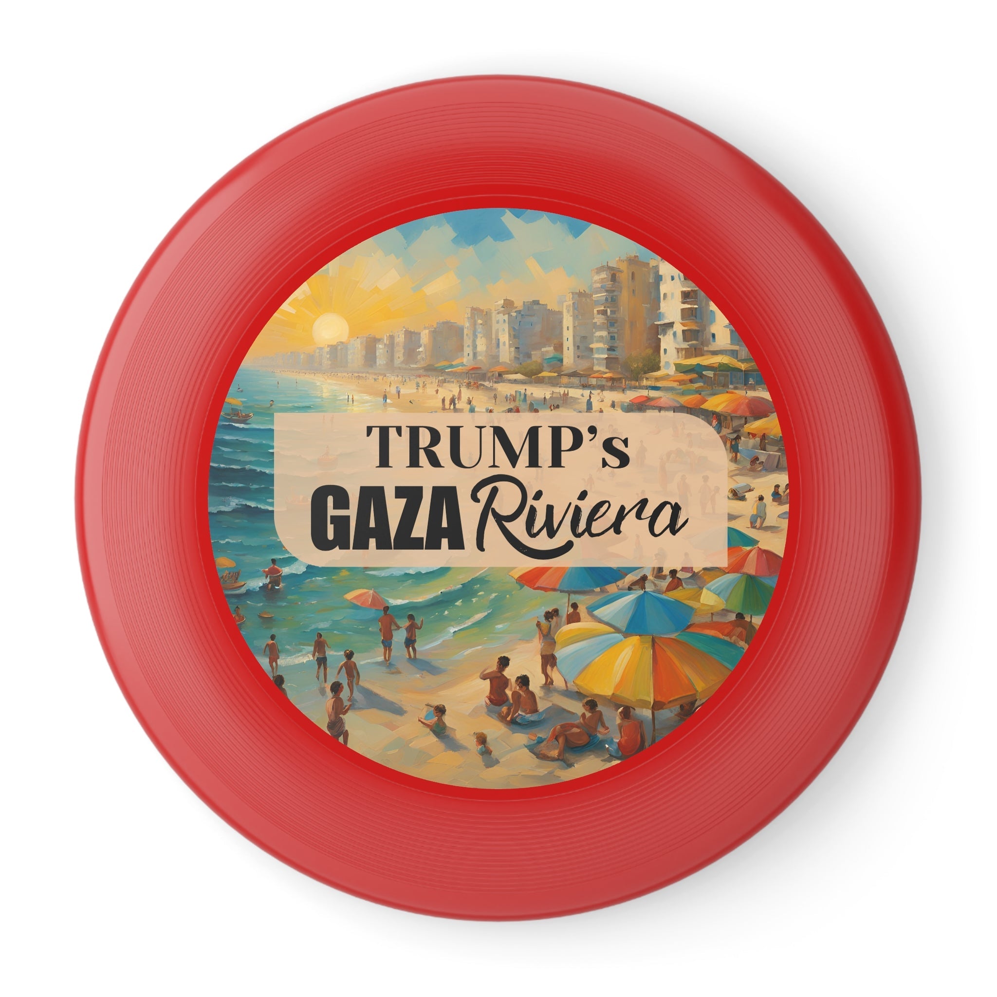 Trump's Gaza Riviera Beach Scene Wham - O Frisbee - Toys & Games, Flying Disc - EpiAl's Shop