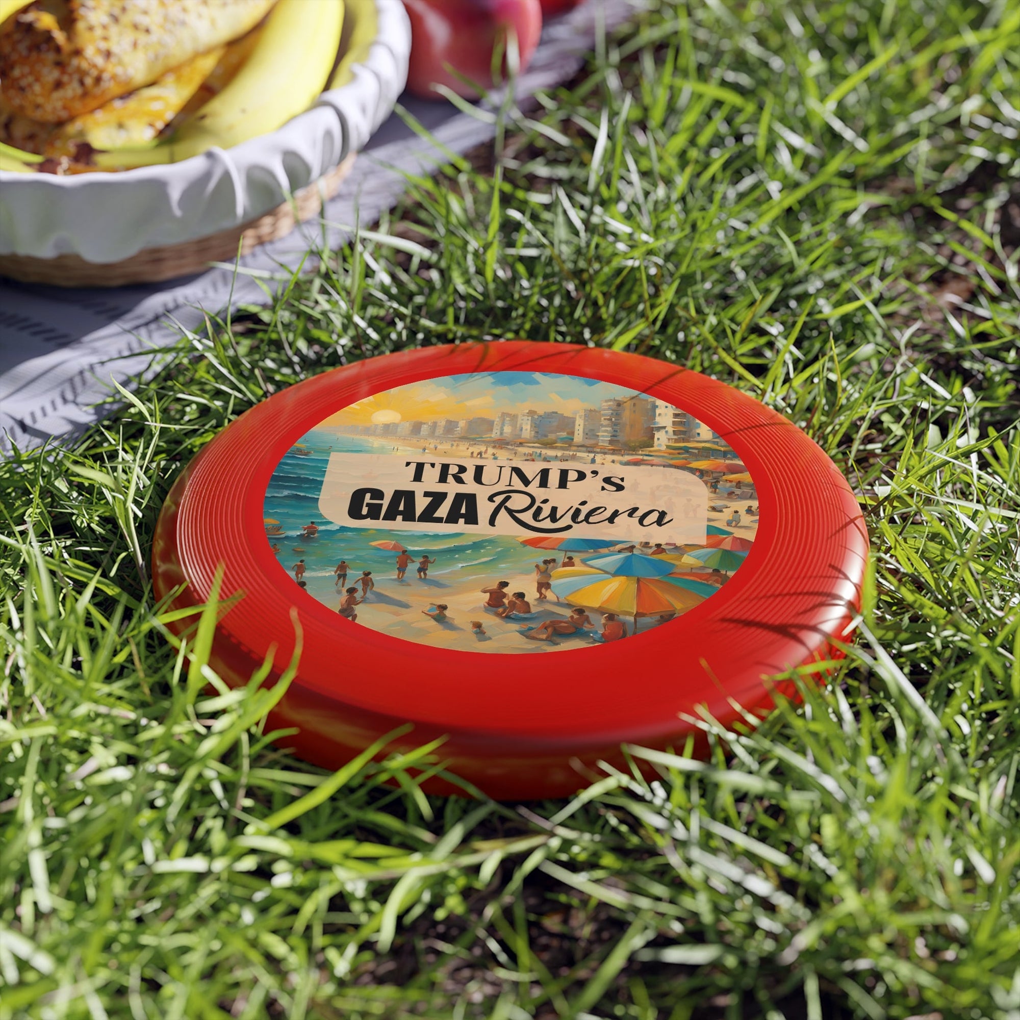 Trump's Gaza Riviera Beach Scene Wham - O Frisbee - Toys & Games, Flying Disc - EpiAl's Shop