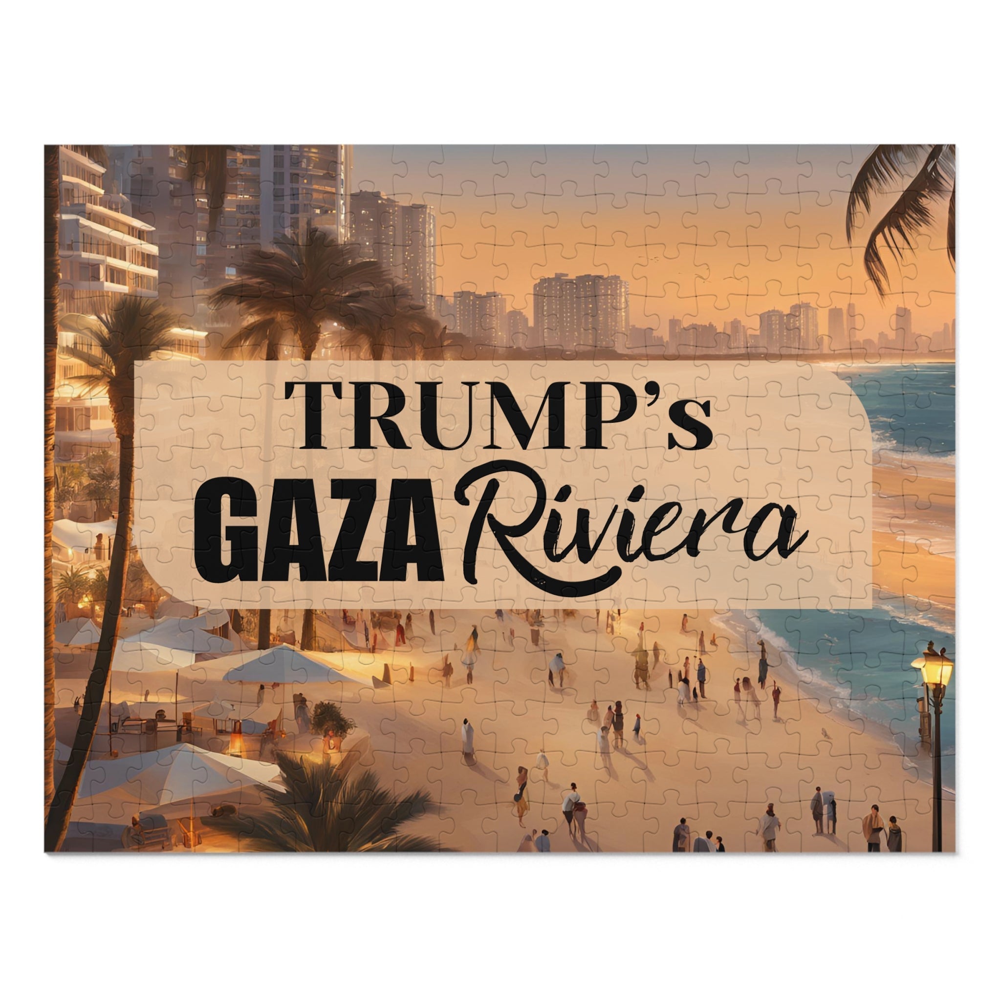 Trump's Gaza Riviera Jigsaw Puzzle with Tin - Toys & Games, Puzzles - EpiAl's Shop