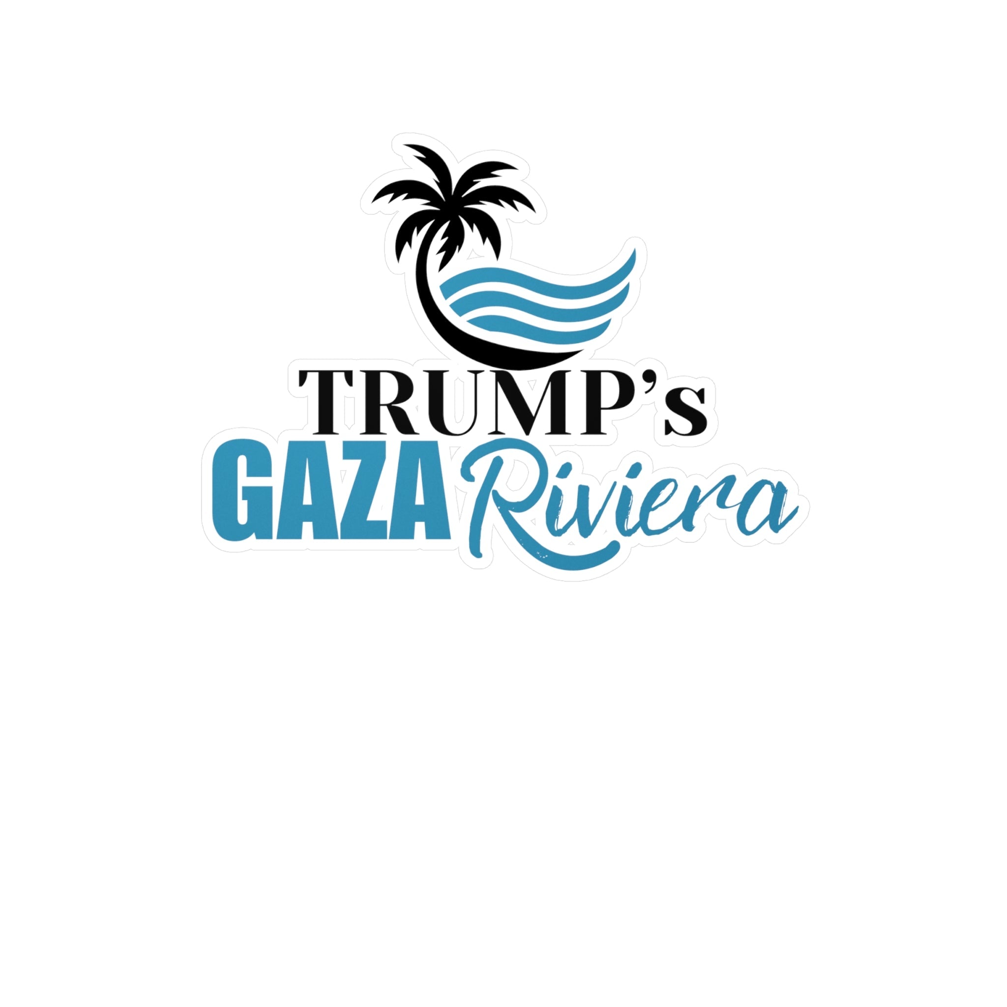 Trump's Gaza Riviera Kiss - Cut Vinyl Decals - Paper Products, Stickers - EpiAl's Shop