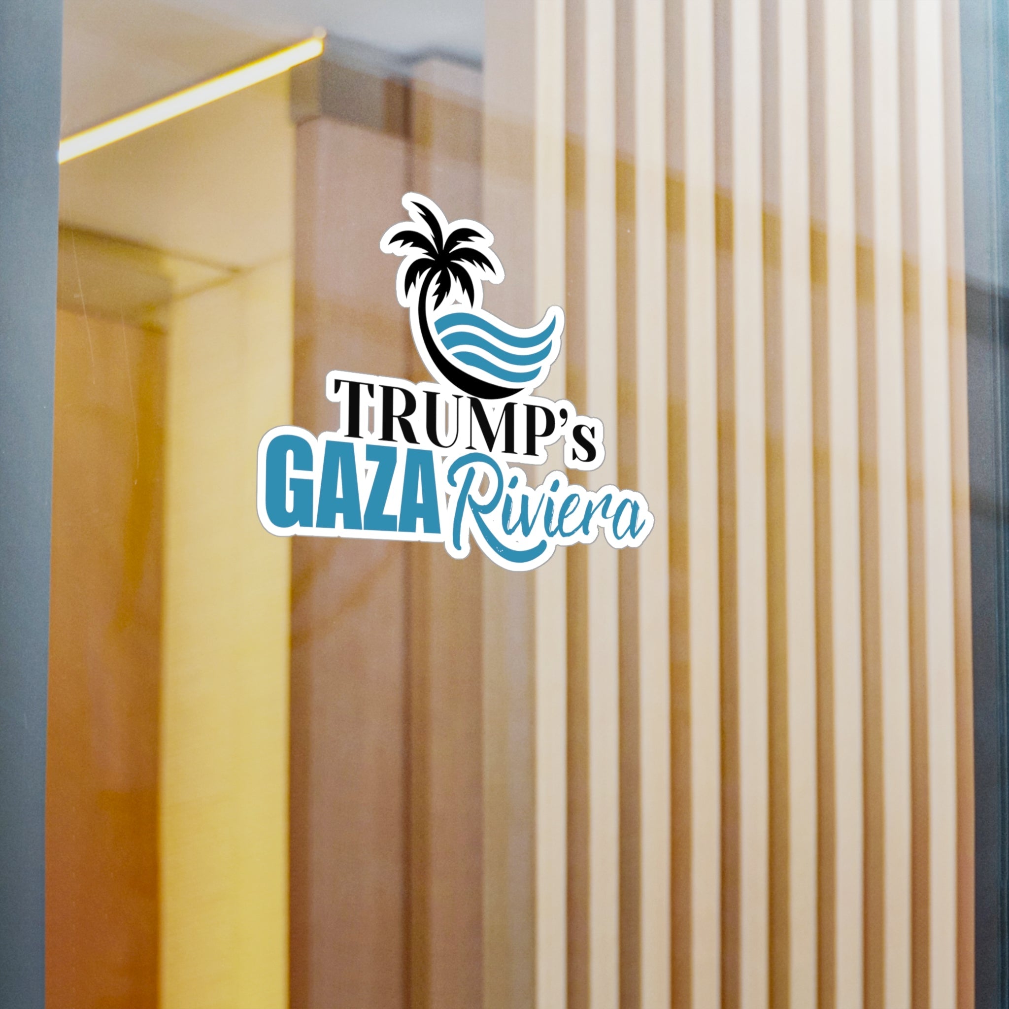 Trump's Gaza Riviera Kiss - Cut Vinyl Decals - Paper Products, Stickers - EpiAl's Shop