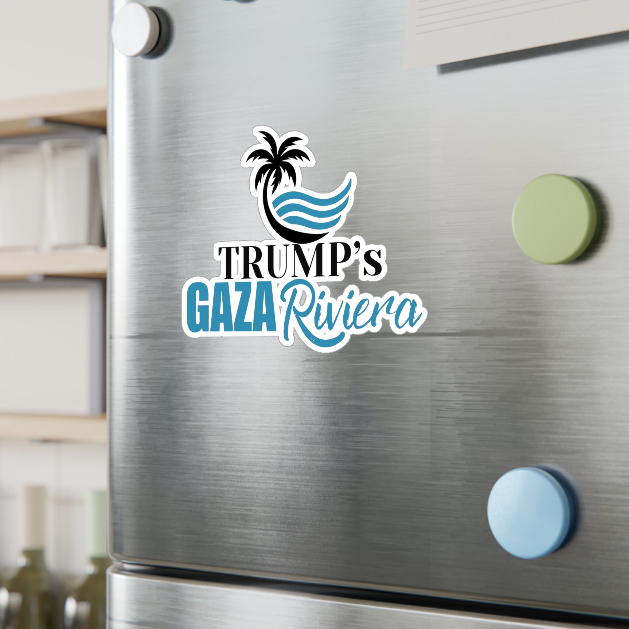 Trump's Gaza Riviera Kiss - Cut Vinyl Decals - Paper Products, Stickers - EpiAl's Shop