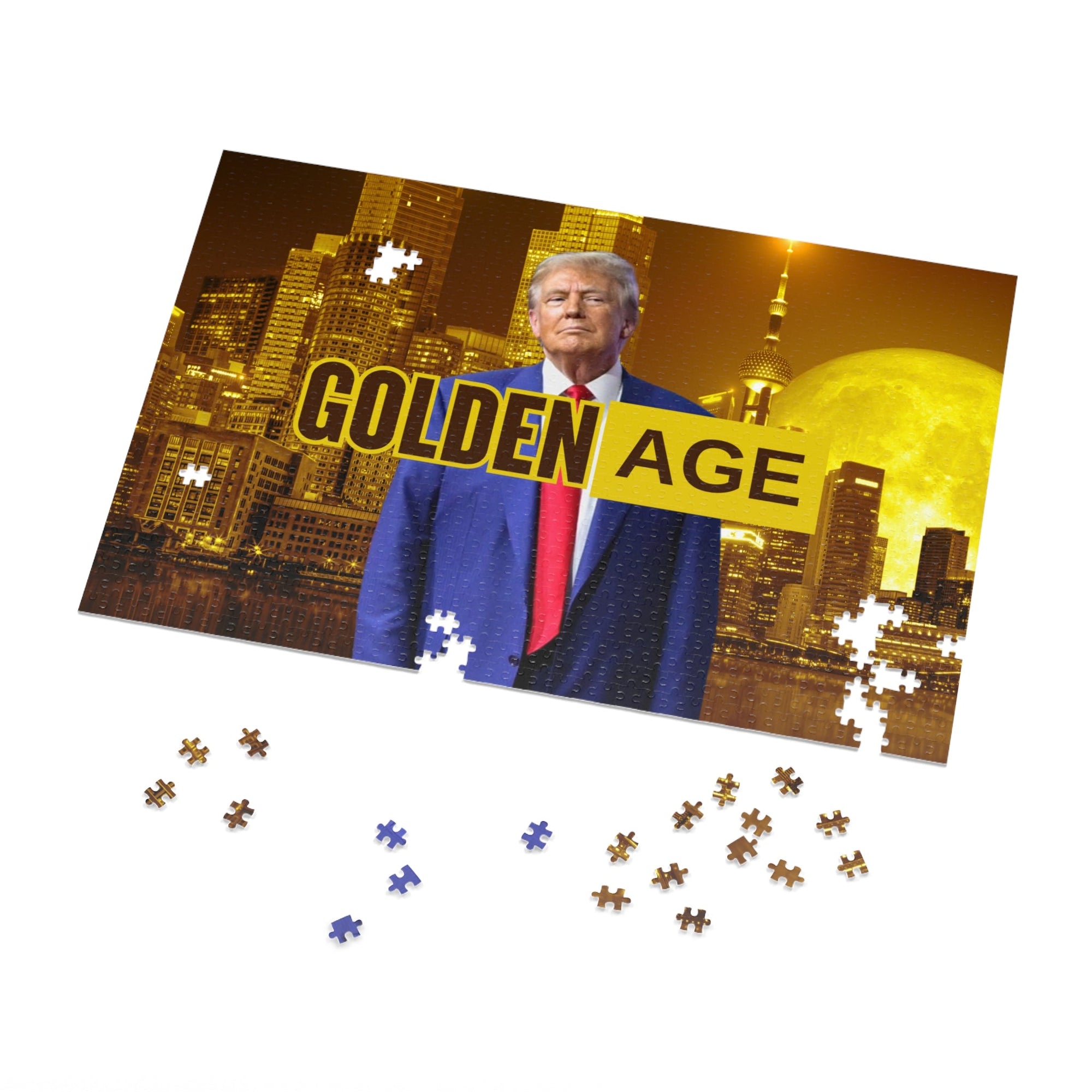 Trump's Golden Age Jigsaw Puzzle with Tin - Toys & Games, Puzzles - EpiAl's Shop