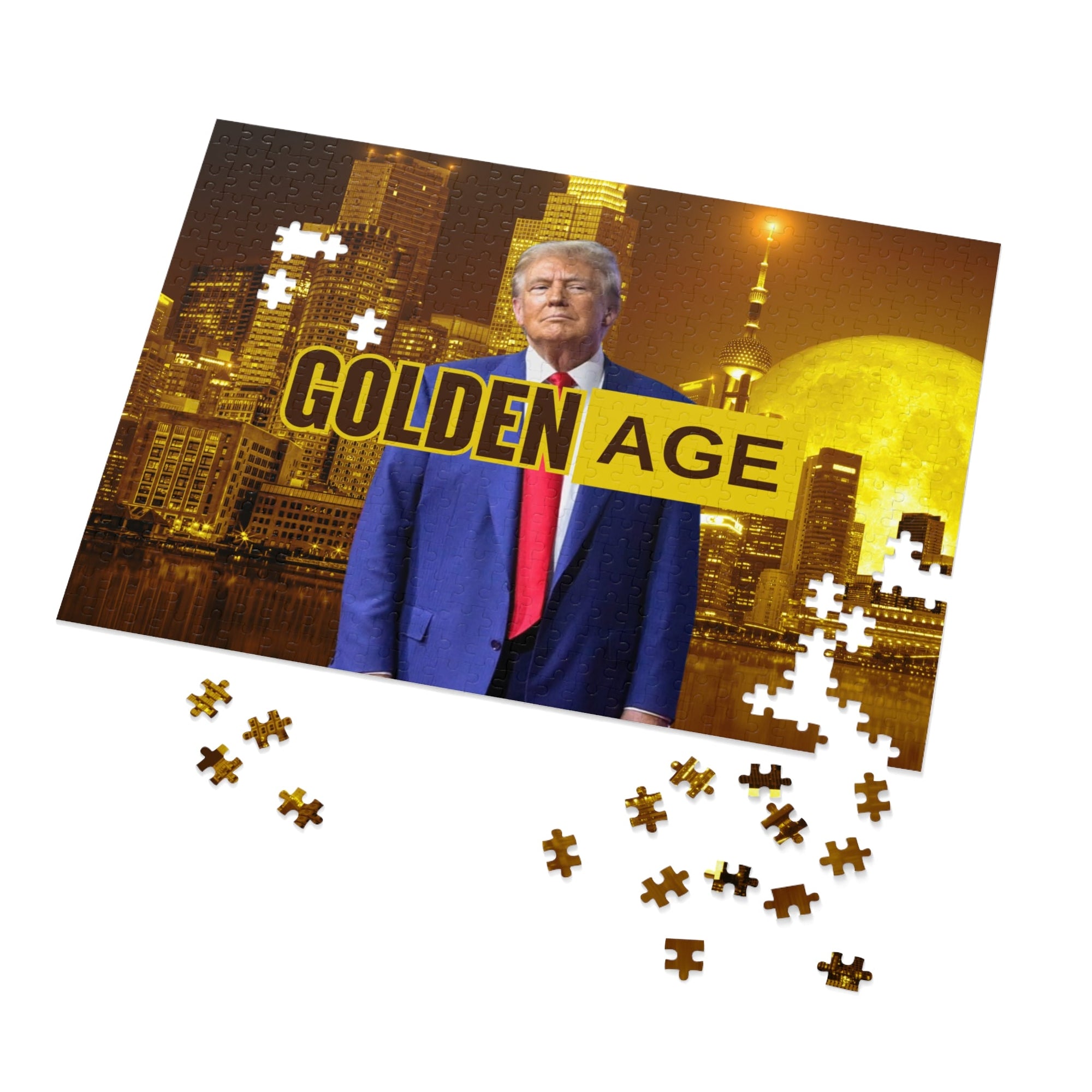 Trump's Golden Age Jigsaw Puzzle with Tin - Toys & Games, Puzzles - EpiAl's Shop