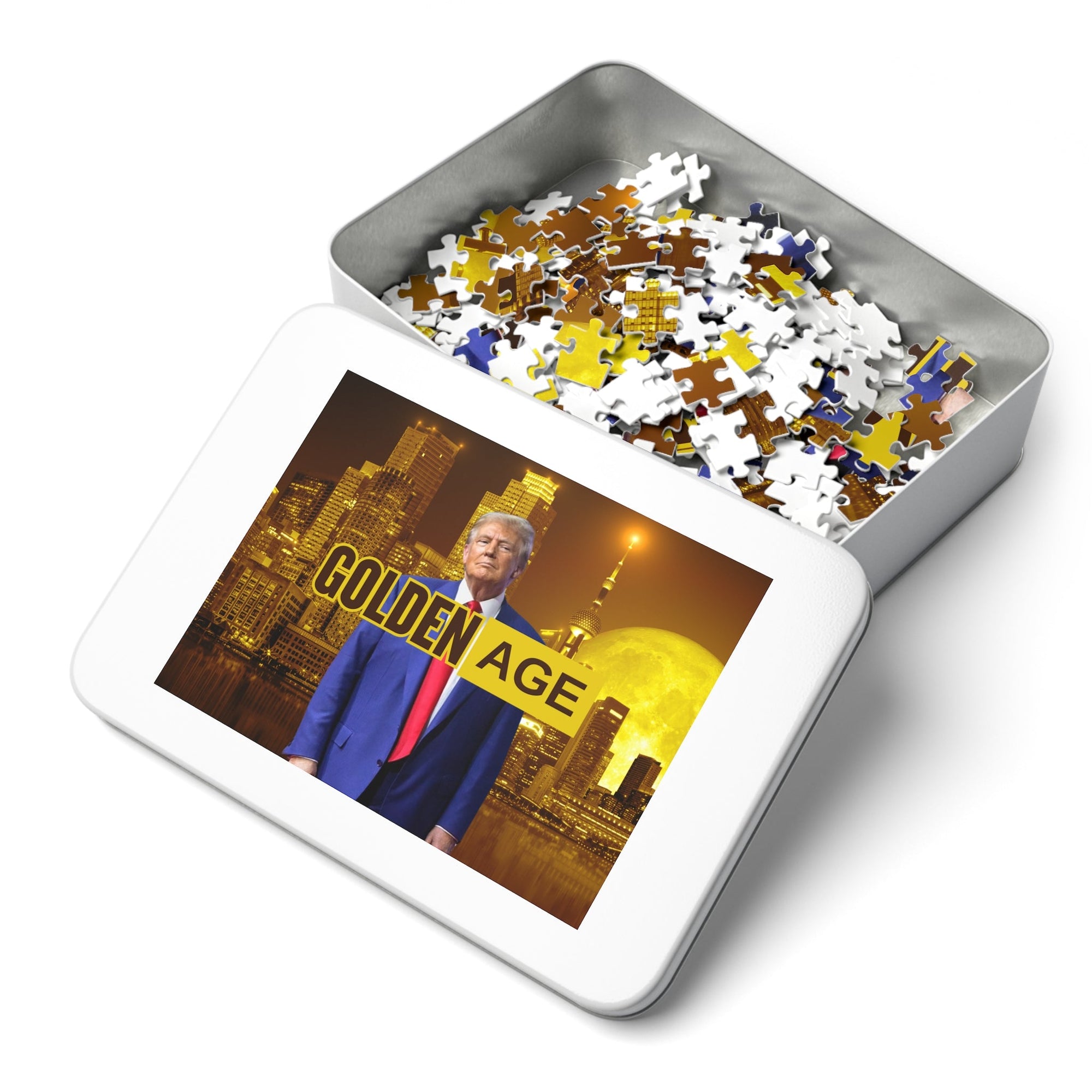 Trump's Golden Age Jigsaw Puzzle with Tin - Toys & Games, Puzzles - EpiAl's Shop