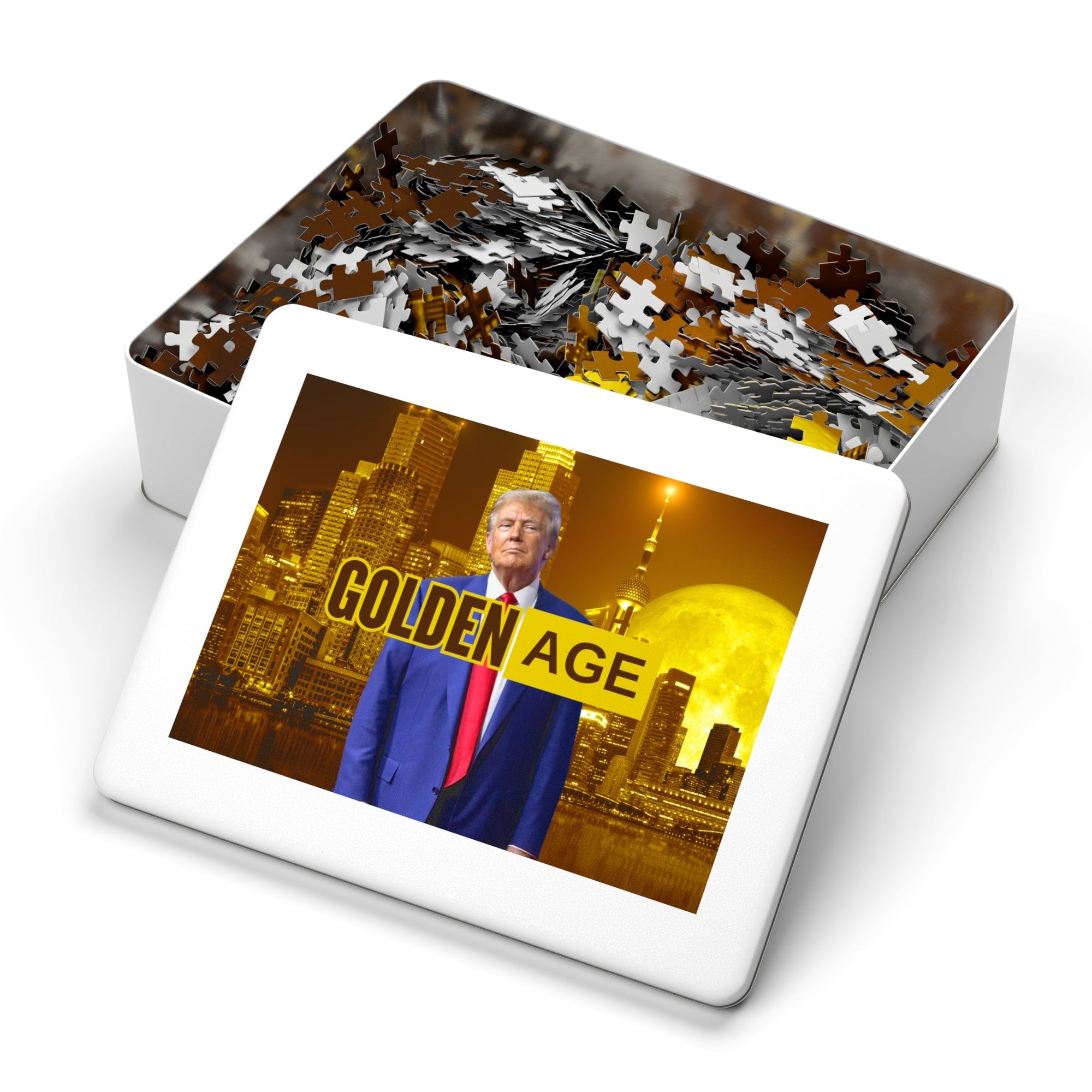 Trump's Golden Age Jigsaw Puzzle with Tin - Toys & Games, Puzzles - EpiAl's Shop