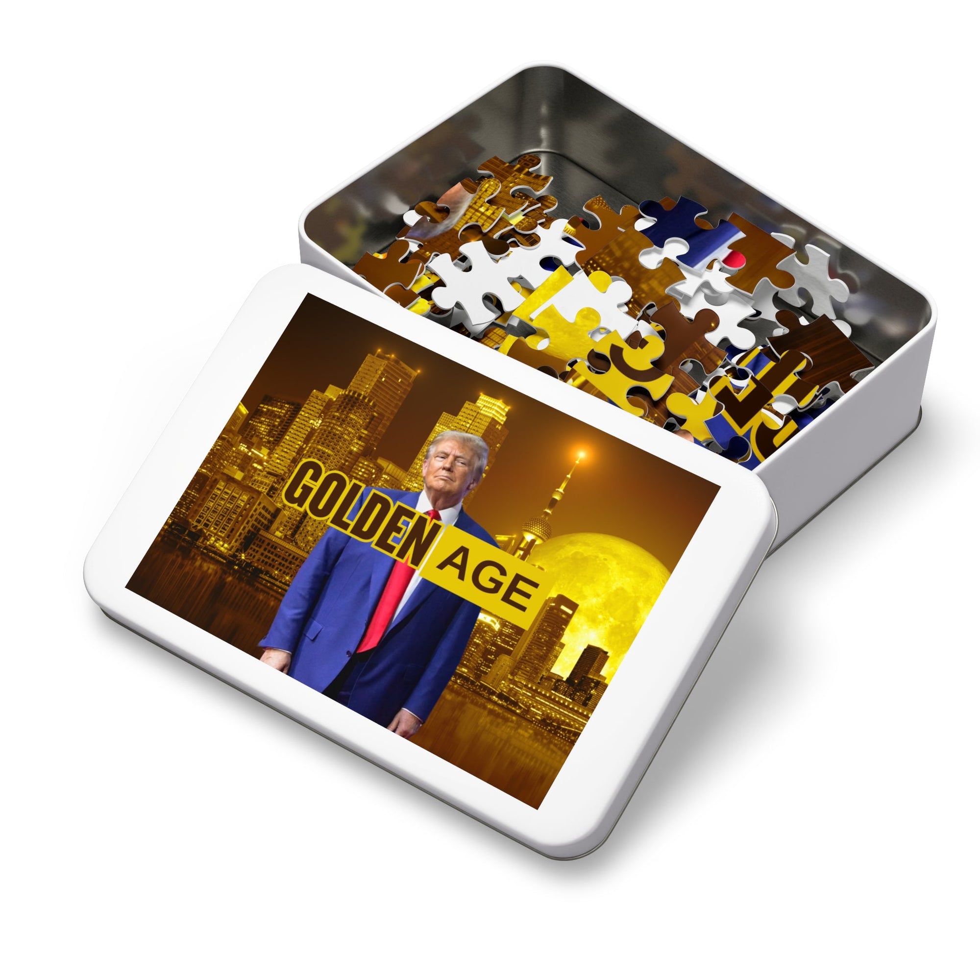 Trump's Golden Age Jigsaw Puzzle with Tin - Toys & Games, Puzzles - EpiAl's Shop
