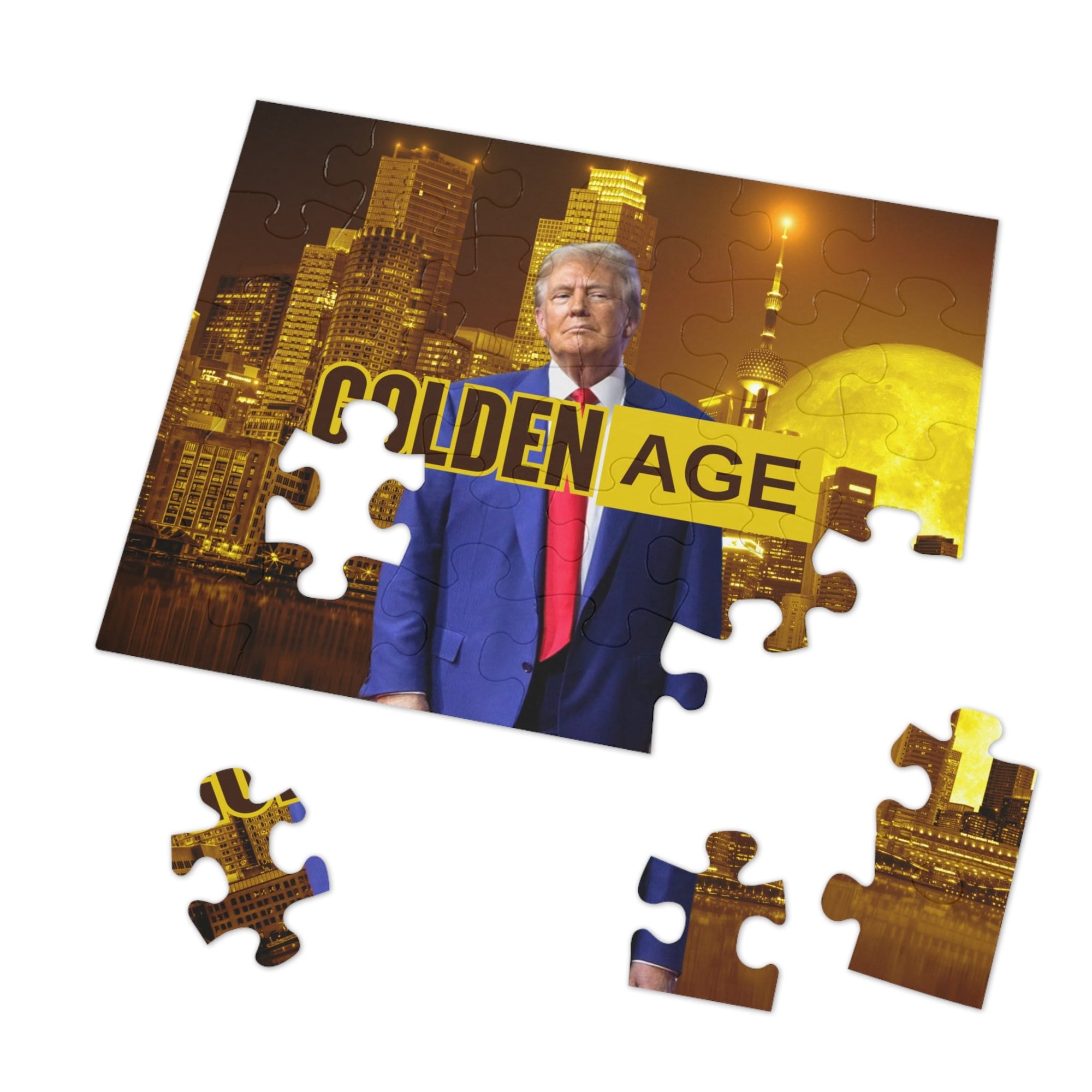 Trump's Golden Age Jigsaw Puzzle with Tin - Toys & Games, Puzzles - EpiAl's Shop