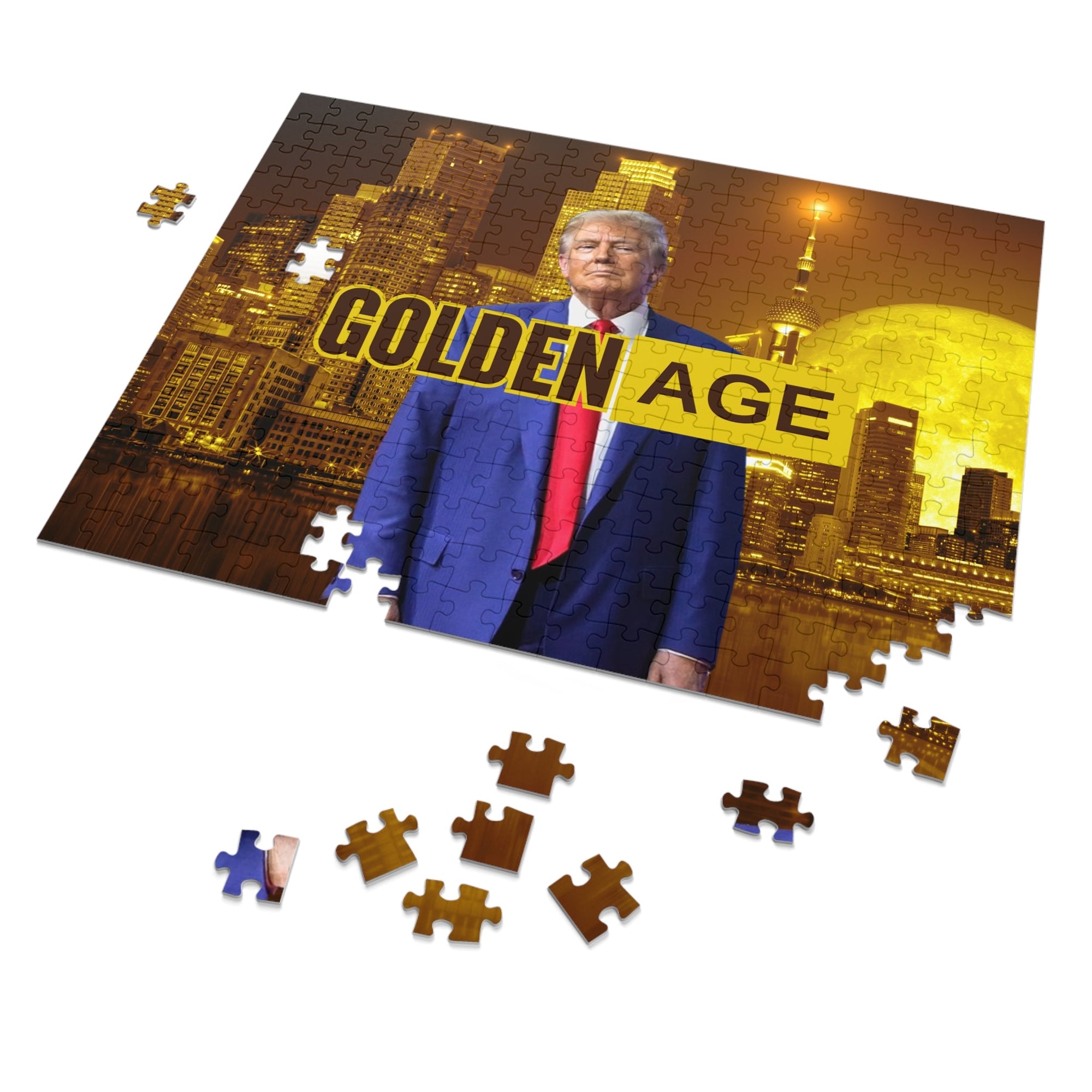 Trump's Golden Age Jigsaw Puzzle with Tin - Toys & Games, Puzzles - EpiAl's Shop