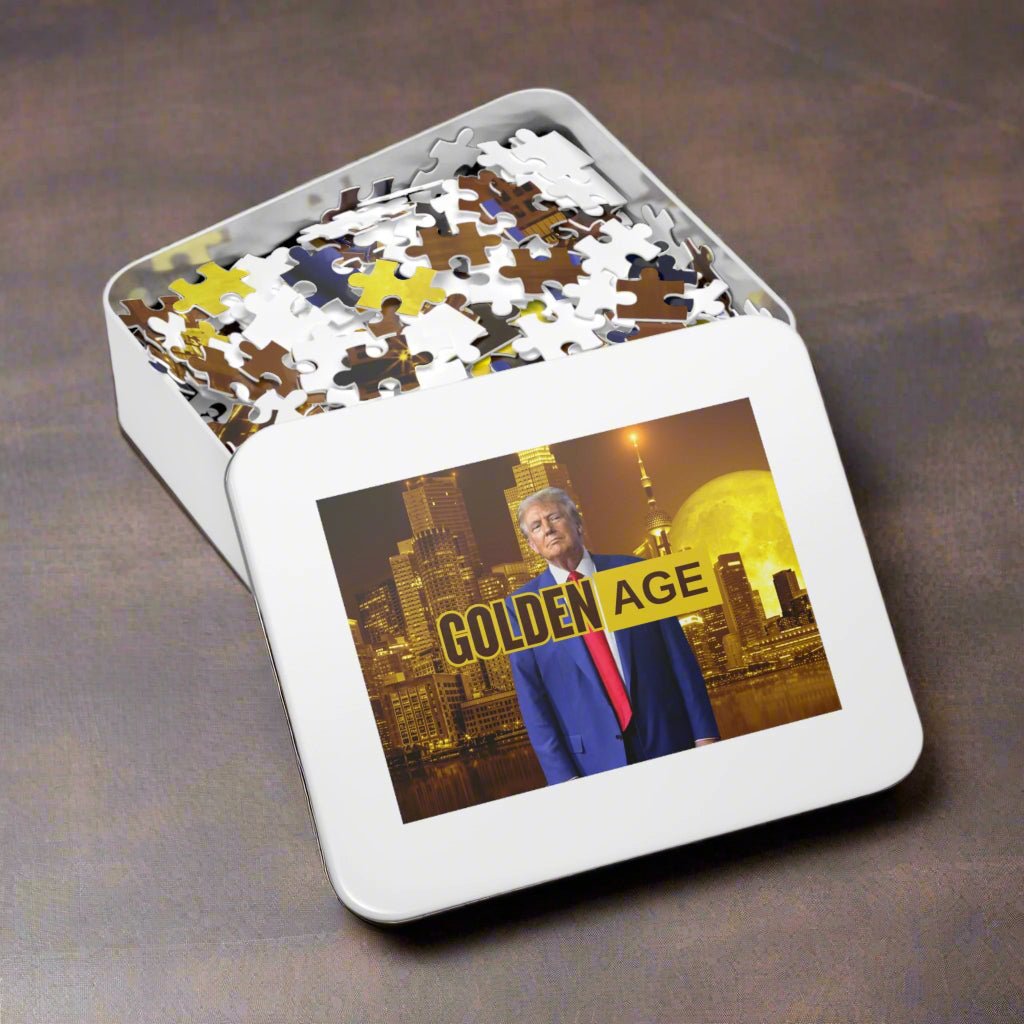 Trump's Golden Age Jigsaw Puzzle with Tin - Toys & Games, Puzzles - EpiAl's Shop