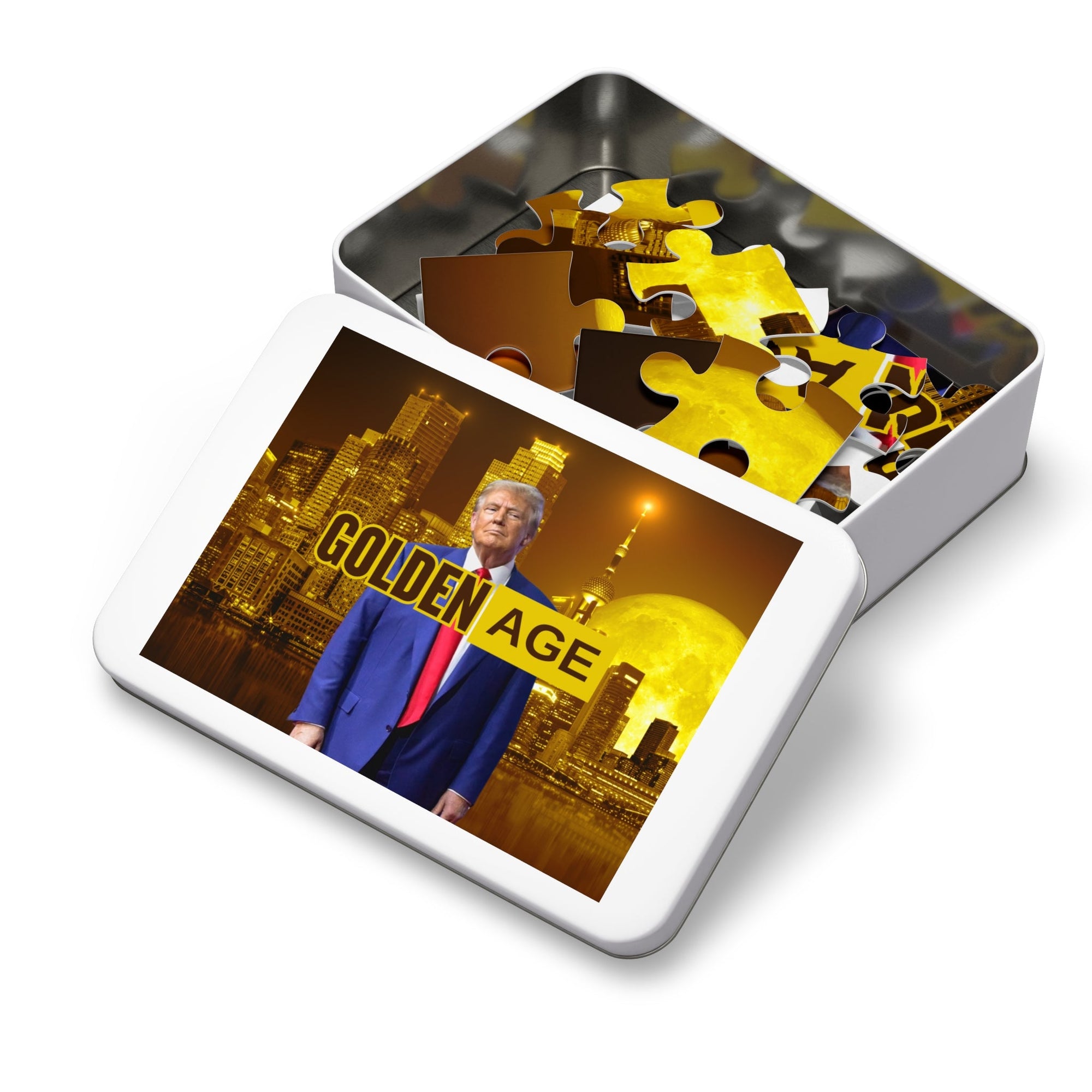 Trump's Golden Age Jigsaw Puzzle with Tin - Toys & Games, Puzzles - EpiAl's Shop