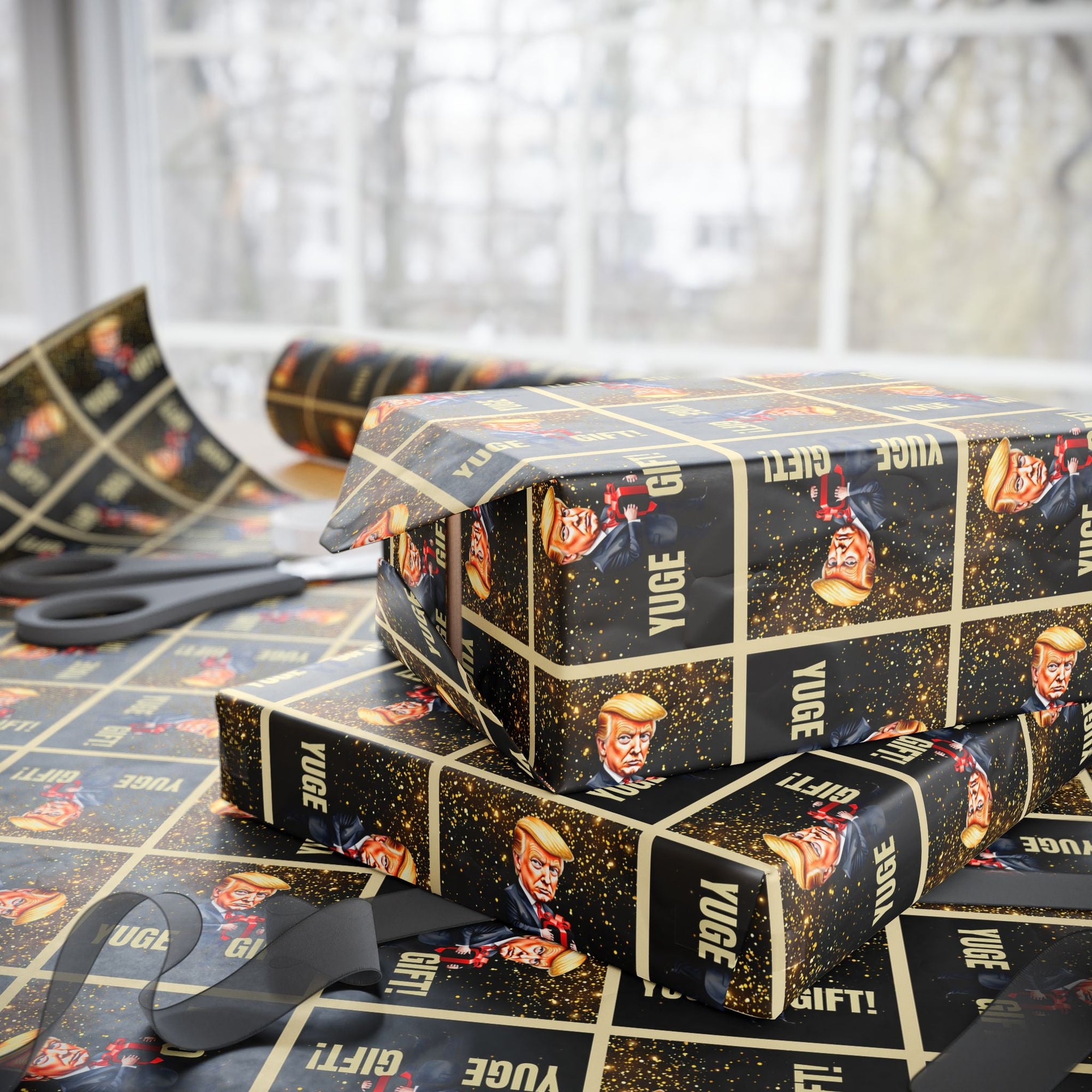 Trump's Yuge Gift All Occasion Wrapping Paper - Paper Products, Gift Wrapping Paper - EpiAl's Shop