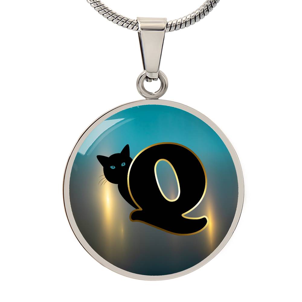 Turquoise Gold Q Necklace - Jewelry - Epileptic Al’s Shop