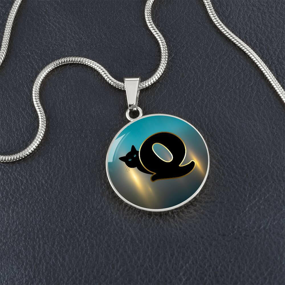 Turquoise Gold Q Necklace - Jewelry - Epileptic Al’s Shop