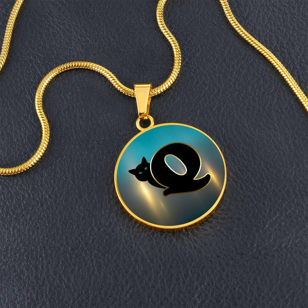 Turquoise Gold Q Necklace - Jewelry - Epileptic Al’s Shop