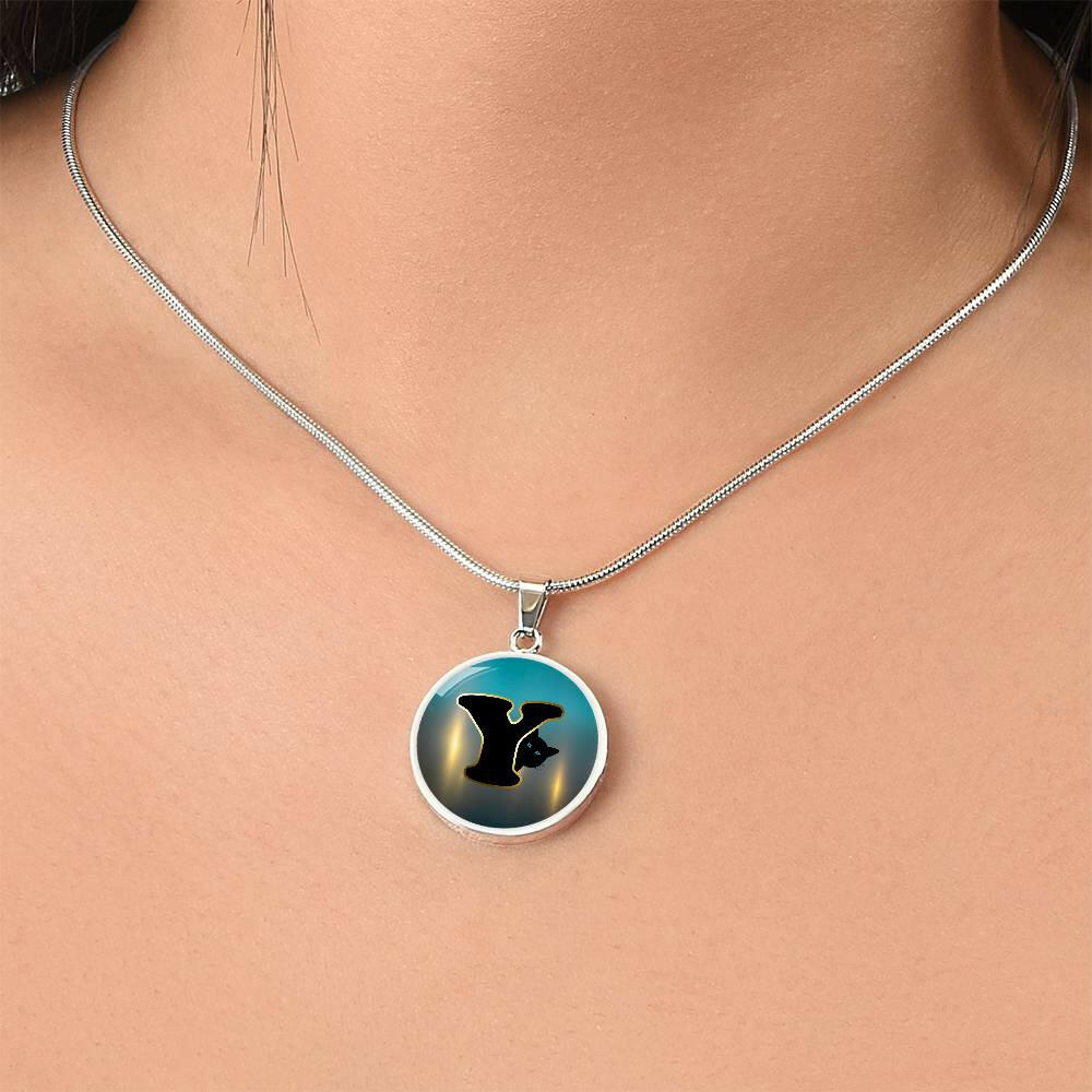 Turquoise Gold Y Necklace - Jewelry - Epileptic Al’s Shop