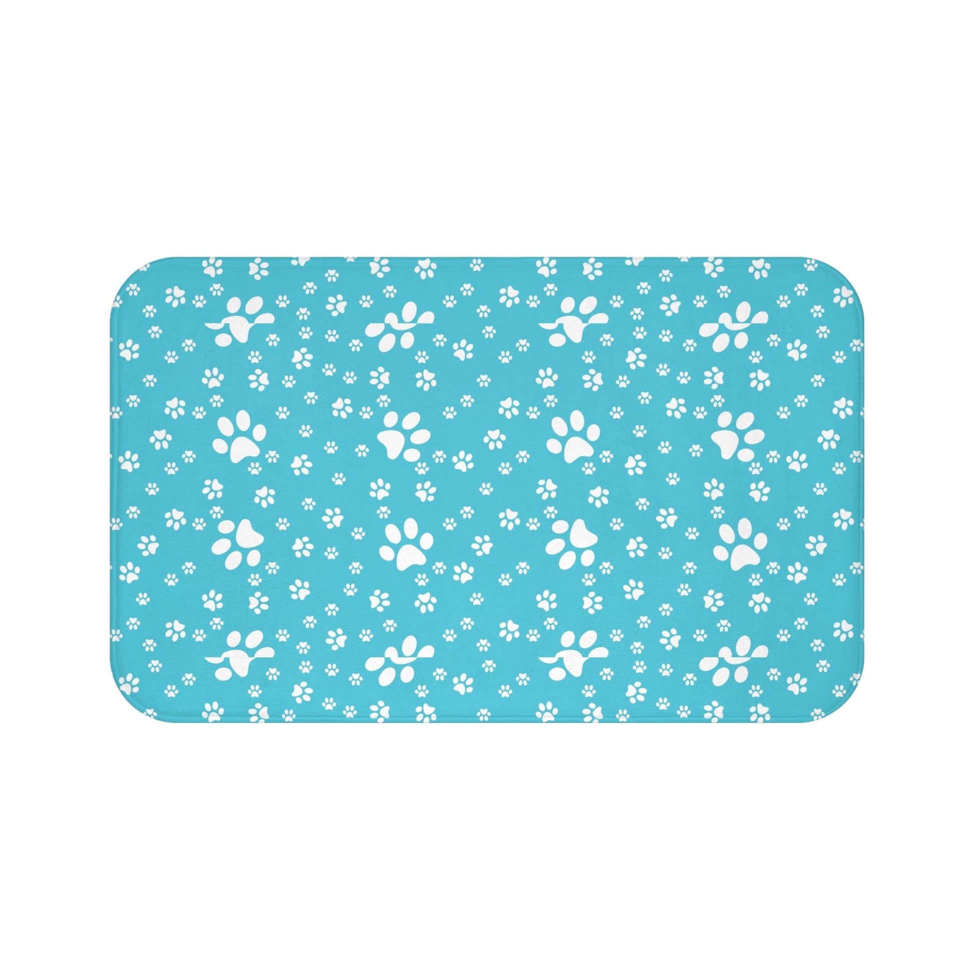 Turquoise Paw Bath Mat - Home Decor - Epileptic Al’s Shop