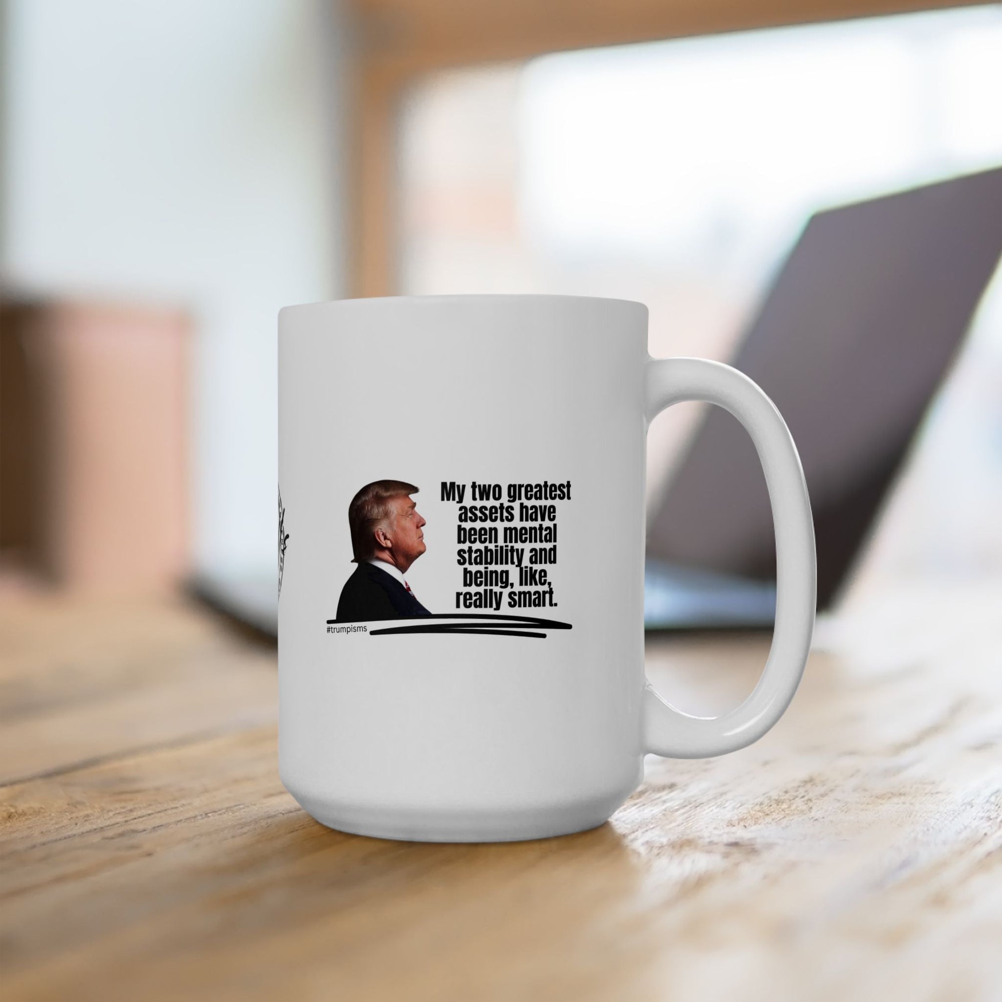 Two Greatest Assets: Trumpisms Ceramic Mug, (11oz, 15oz) - Drinkware, Coffee Mugs - EpiAl's Shop