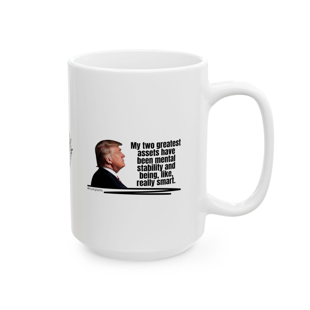 Two Greatest Assets: Trumpisms Ceramic Mug, (11oz, 15oz) - Drinkware, Coffee Mugs - EpiAl's Shop