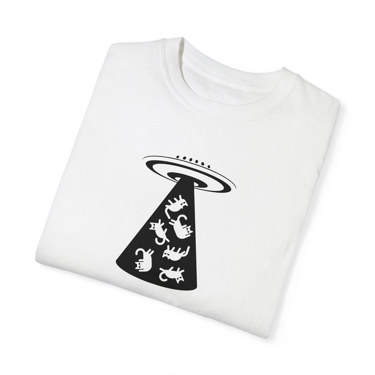UFO Cat Unisex Garment - Dyed T - shirt - T - Shirt - Epileptic Al’s Shop