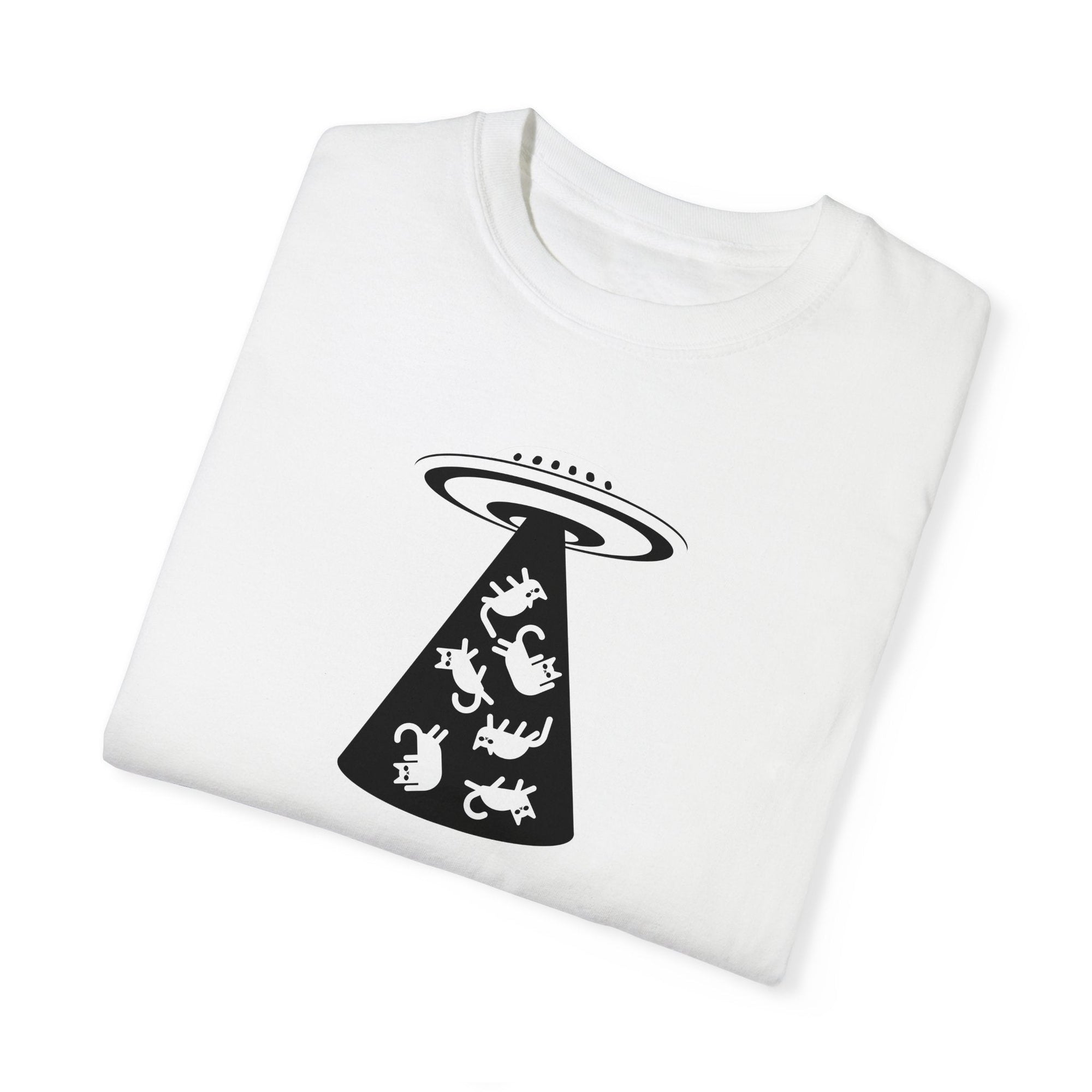 UFO Cat Unisex Garment - Dyed T - shirt - T - Shirt - Epileptic Al’s Shop