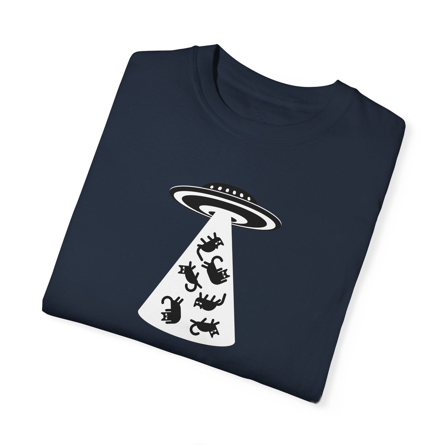 UFO Cat Unisex Garment - Dyed T - shirt - T - Shirt - Epileptic Al’s Shop