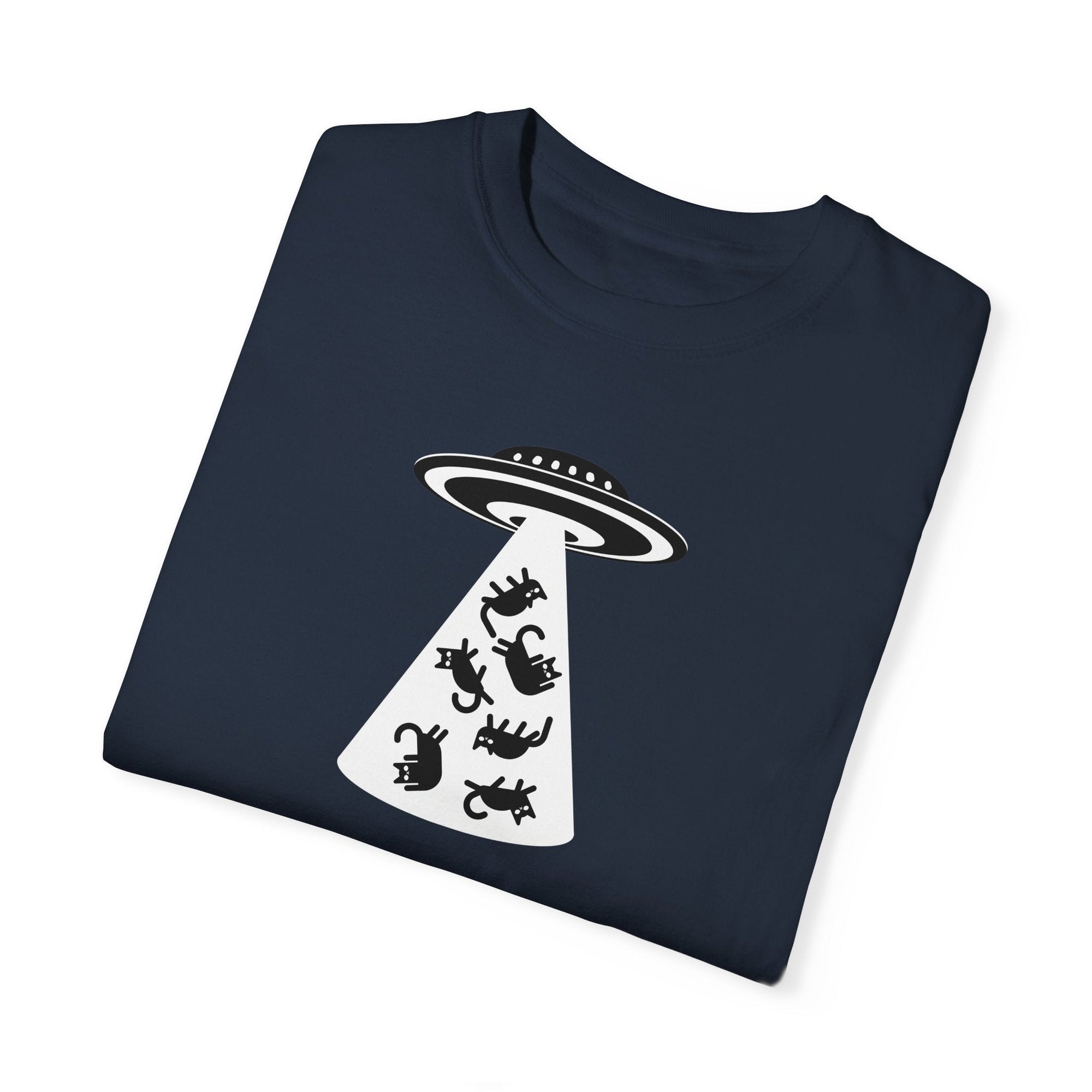 UFO Cat Unisex Garment - Dyed T - shirt - T - Shirt - Epileptic Al’s Shop