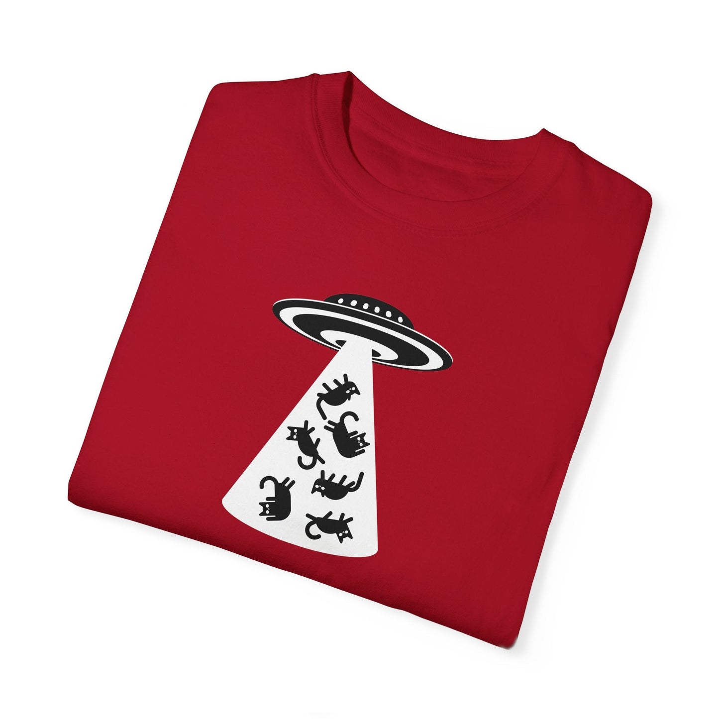 UFO Cat Unisex Garment - Dyed T - shirt - T - Shirt - Epileptic Al’s Shop