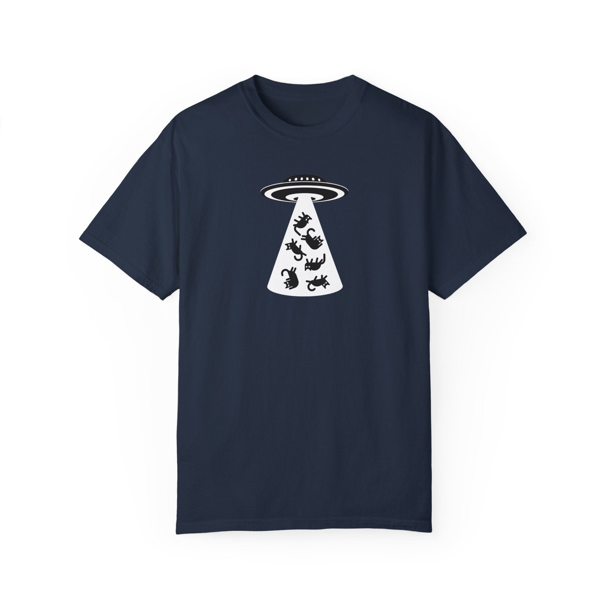 UFO Cat Unisex Garment - Dyed T - shirt - T - Shirt - Epileptic Al’s Shop