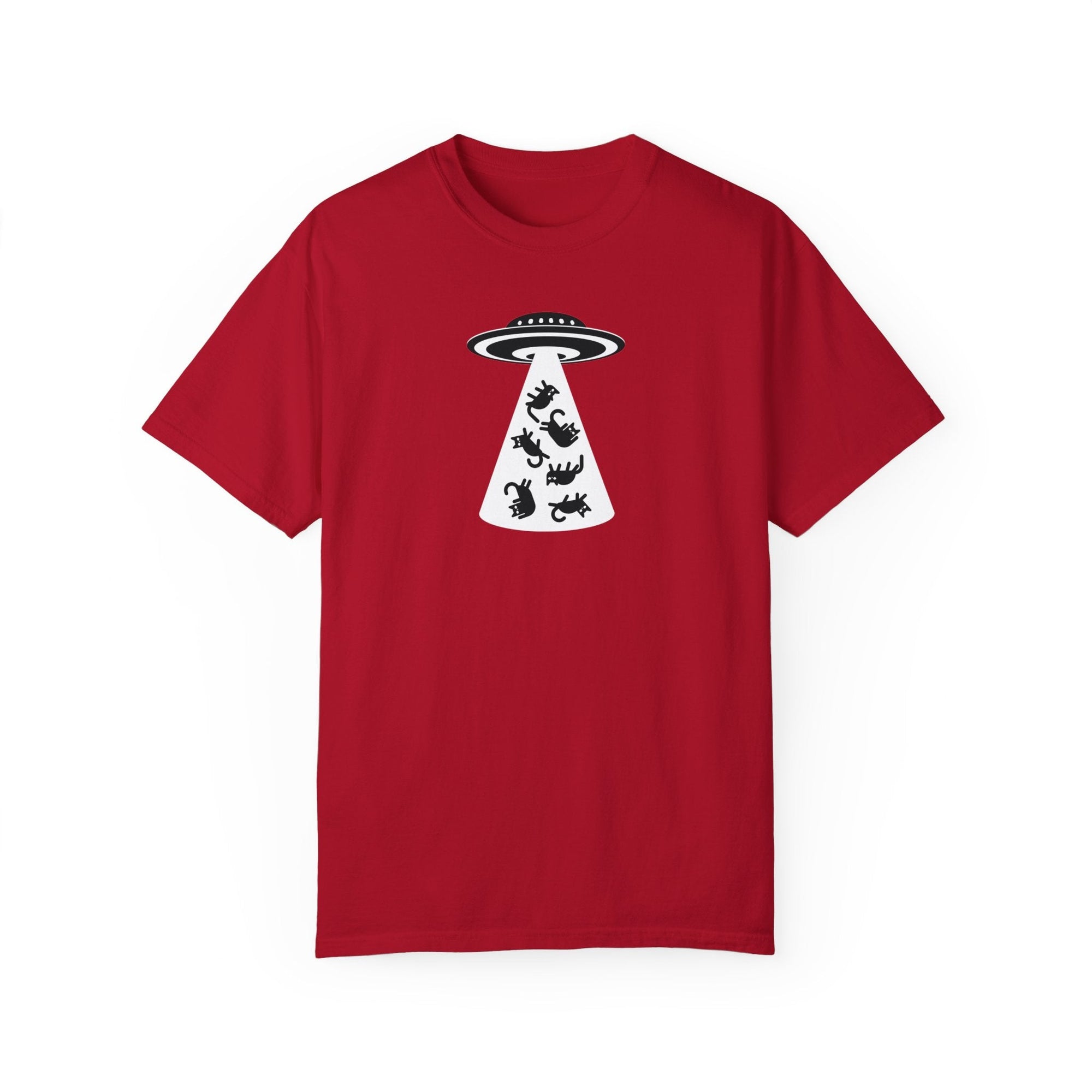 UFO Cat Unisex Garment - Dyed T - shirt - T - Shirt - Epileptic Al’s Shop