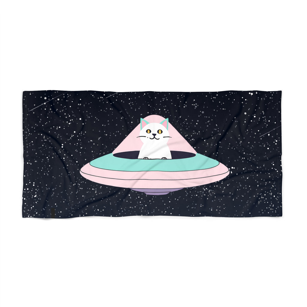 UFO Kitty Beach Towel - Decor, Towels, Beach - EpiAl's Shop