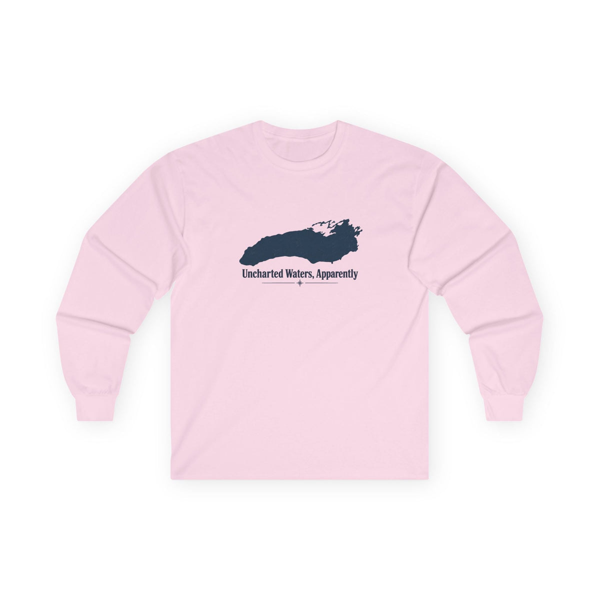 Uncharted Waters, Apparently Long Sleeve Tee | Lake Ontario Humor Shirt - Clothing, Unisex, T-Shirts, Long-Sleeved - EpiAl's Shop