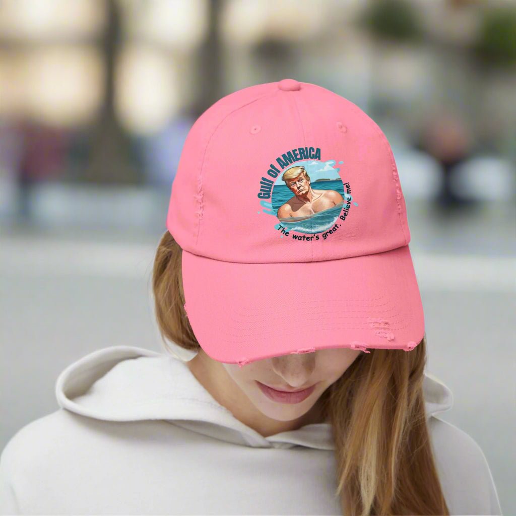 Unisex Distressed Cap - American Gulf Beach Hat - Hats, Baseball & Trucker - EpiAl's Shop