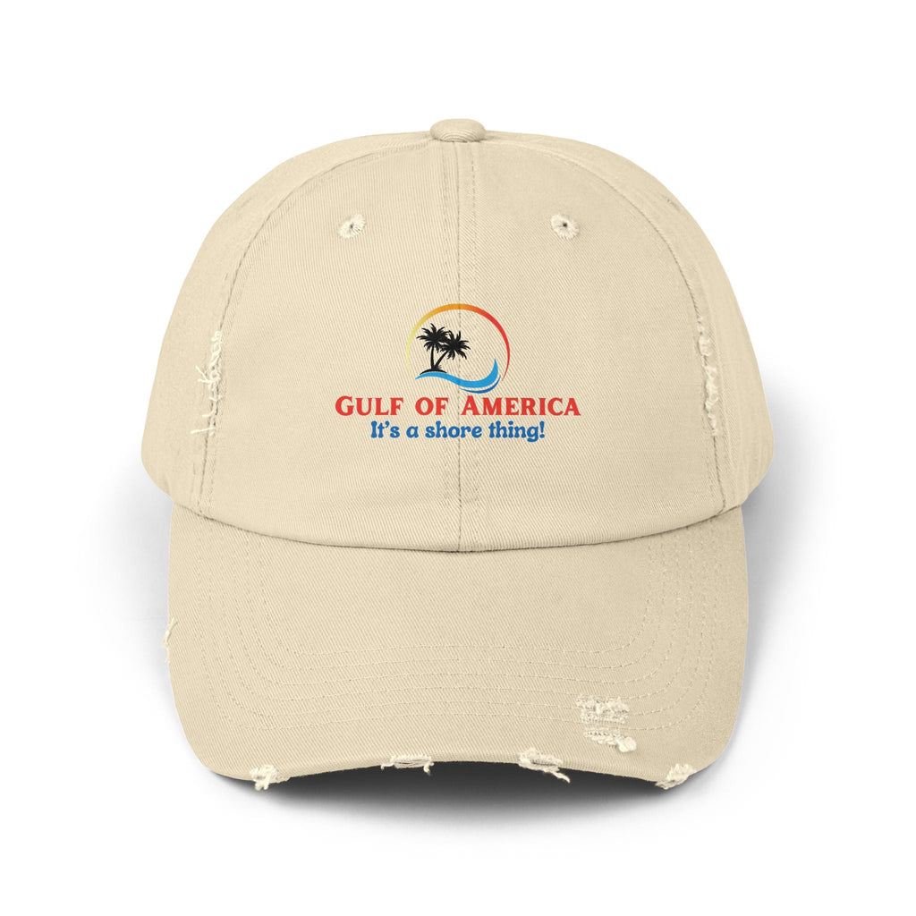 Unisex Distressed Cap - American Gulf "It's a shore thing!" - Hats, Baseball & Trucker - EpiAl's Shop