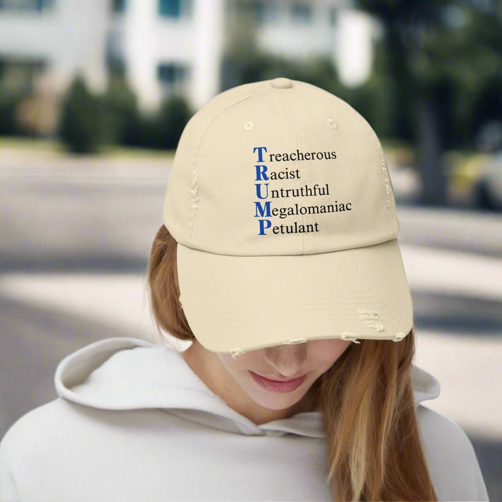 Unisex Distressed Cap - Anti - Trump Hat - Hats, Baseball & Trucker - EpiAl's Shop