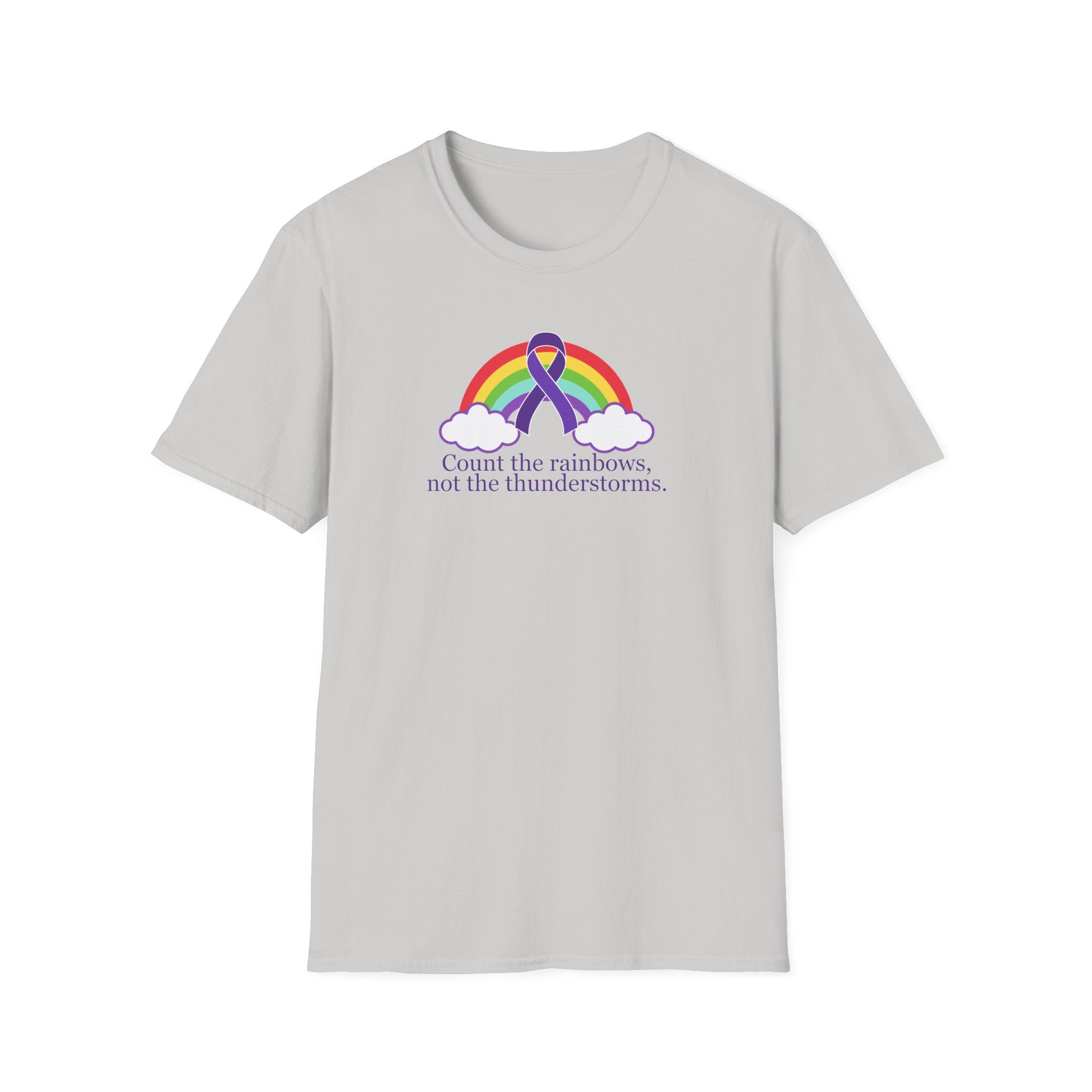 Unisex Softstyle T-Shirt - 'Count the Rainbows' Inspirational Tee - Clothing, T-shirts - EpiAl's Shop
