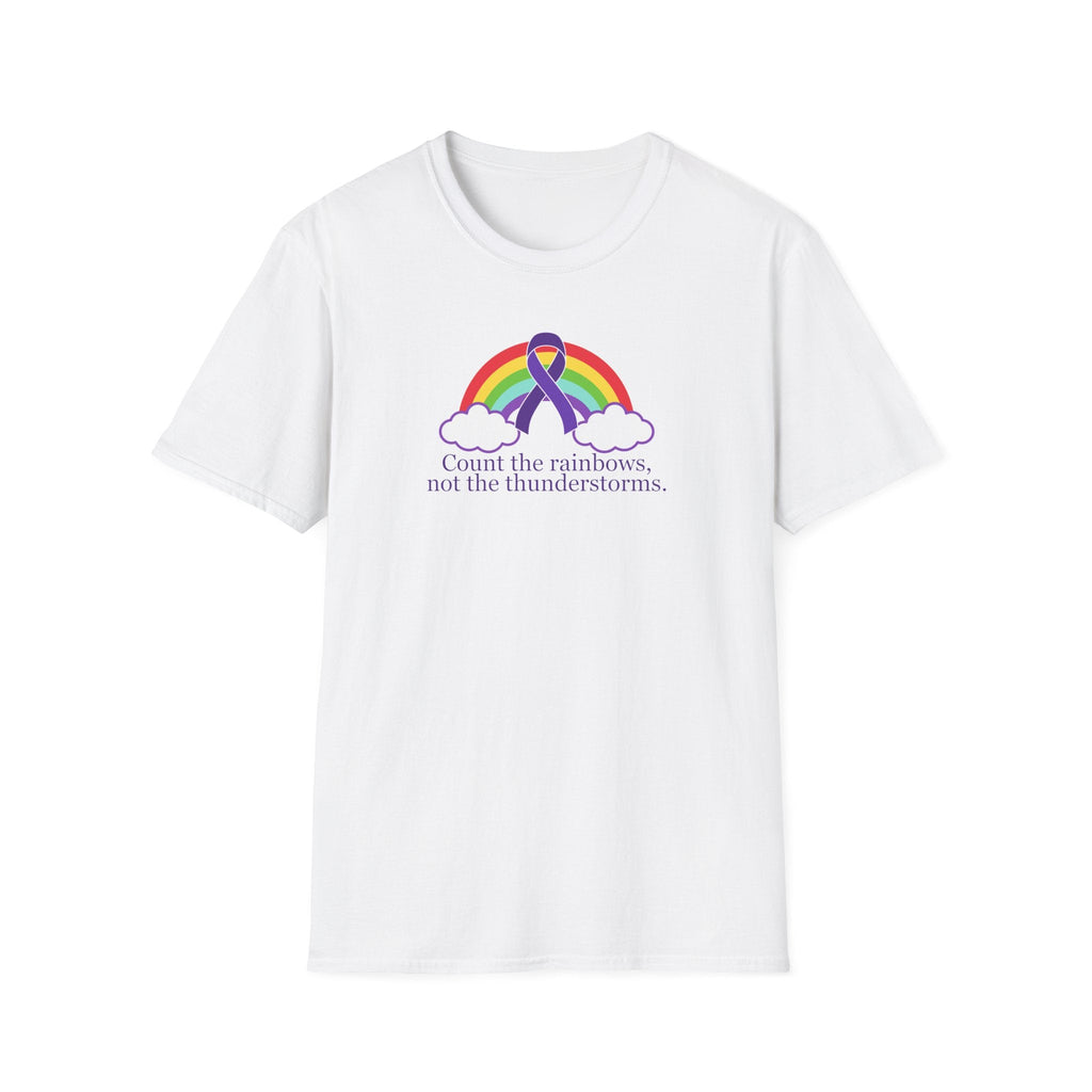 Unisex Softstyle T-Shirt - 'Count the Rainbows' Inspirational Tee - Clothing, T-shirts - EpiAl's Shop