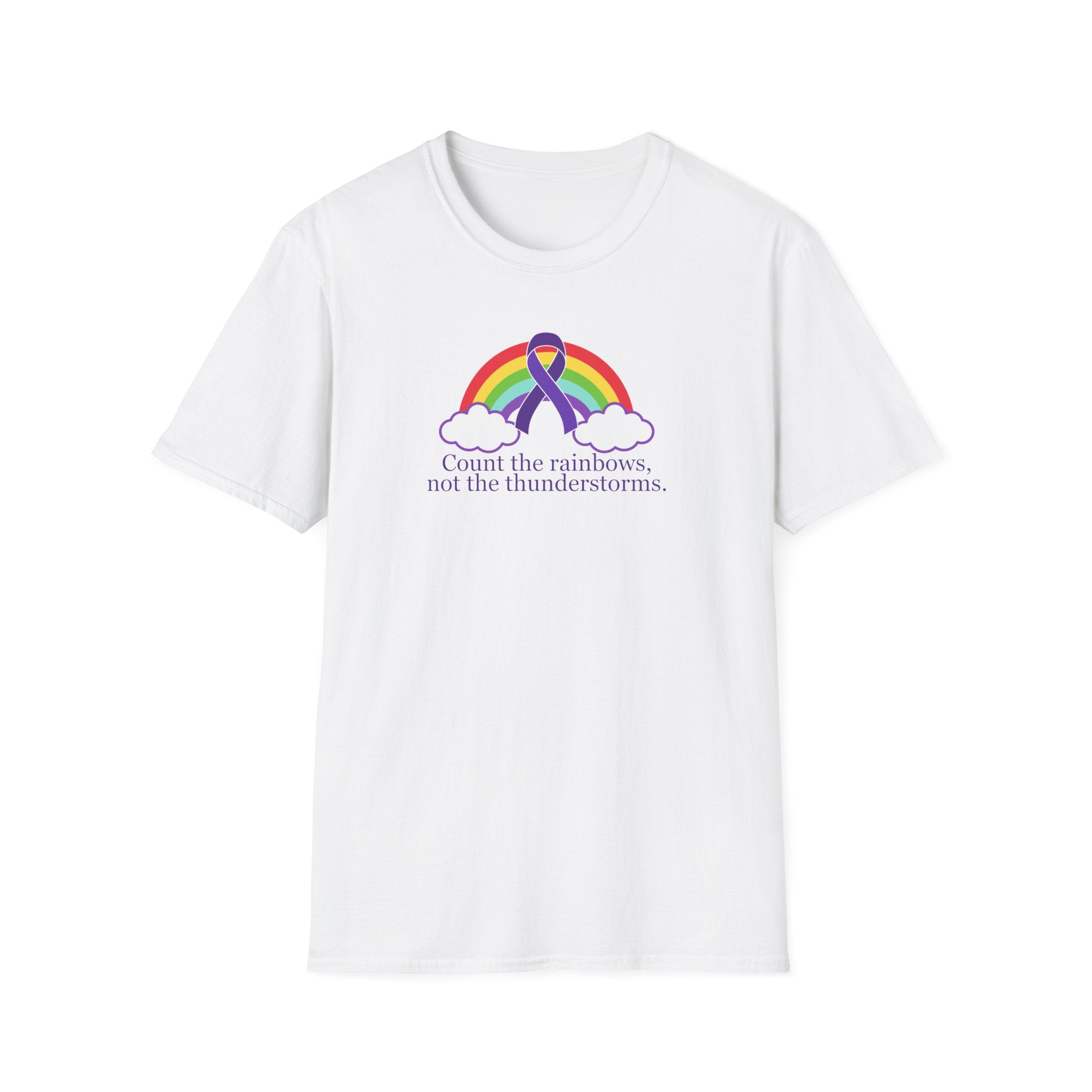 Unisex Softstyle T-Shirt - 'Count the Rainbows' Inspirational Tee - Clothing, T-shirts - EpiAl's Shop