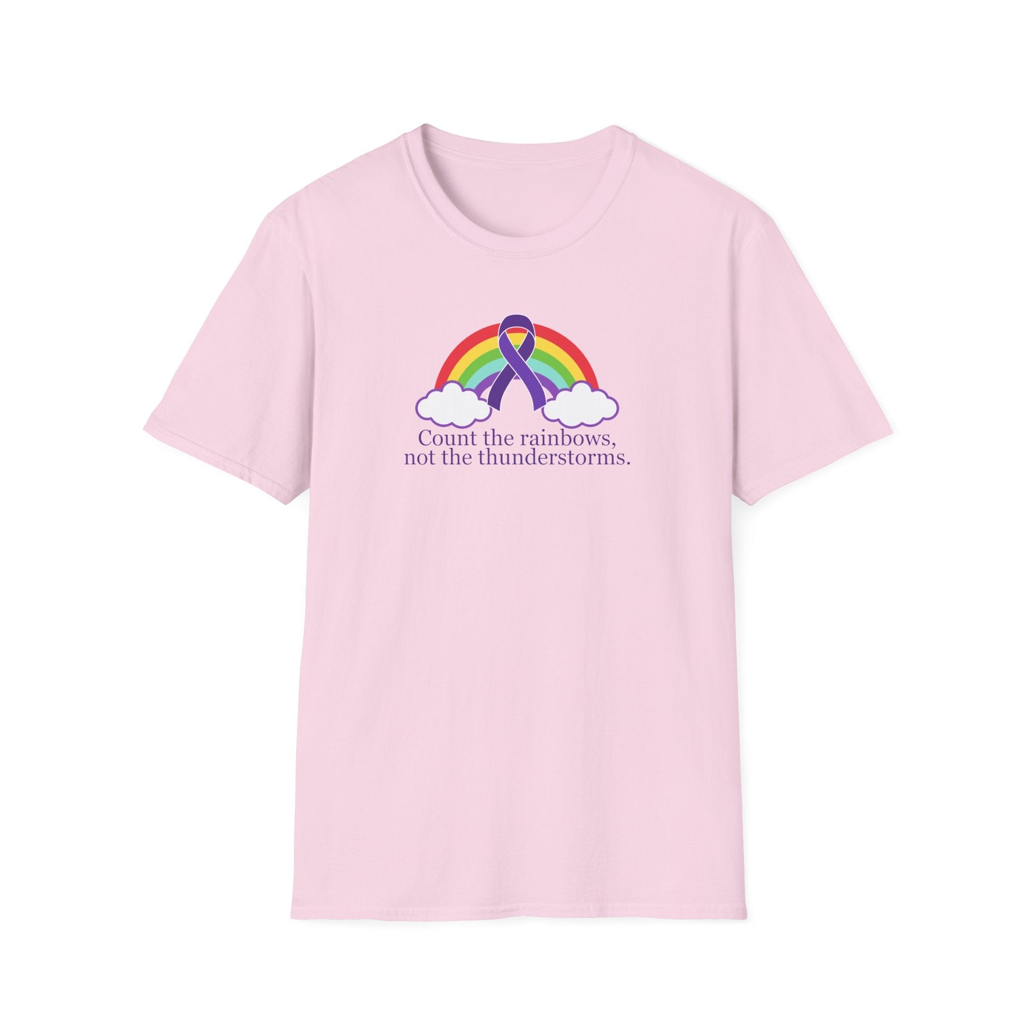 Unisex Softstyle T-Shirt - 'Count the Rainbows' Inspirational Tee - Clothing, T-shirts - EpiAl's Shop
