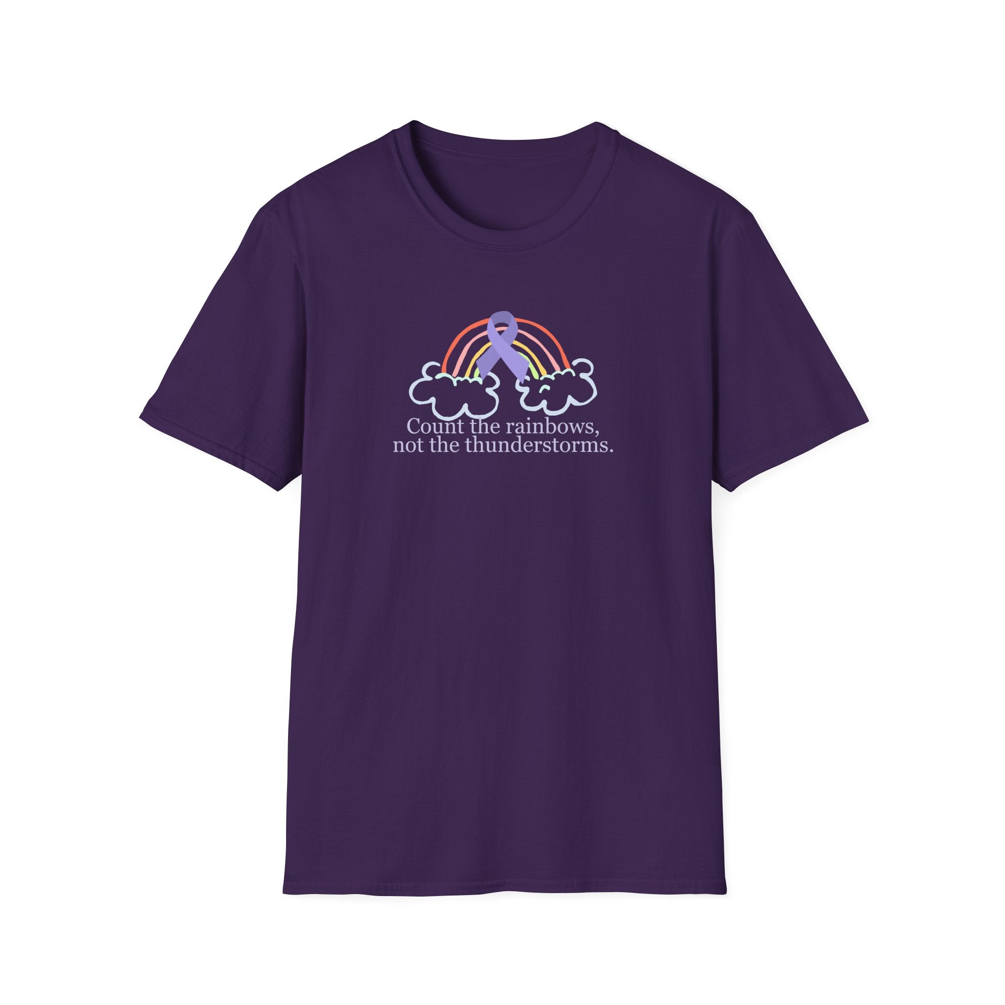 Unisex Softstyle T-Shirt - 'Count the Rainbows' Inspirational Tee - Clothing, T-shirts - EpiAl's Shop