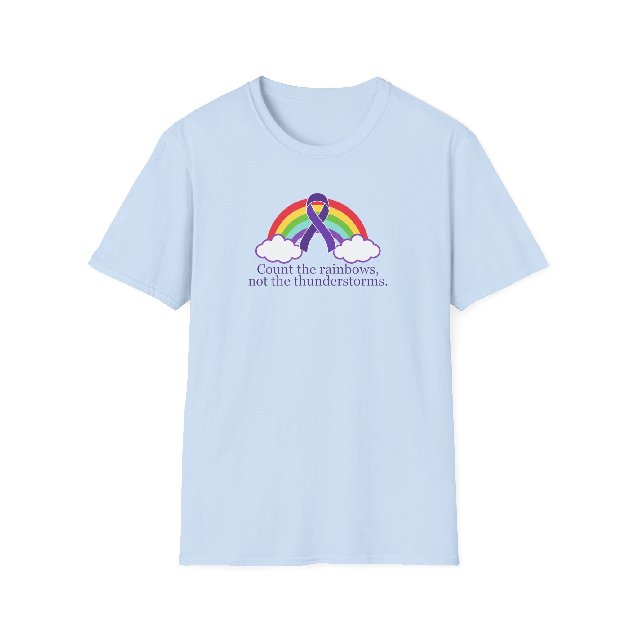 Unisex Softstyle T-Shirt - 'Count the Rainbows' Inspirational Tee - Clothing, T-shirts - EpiAl's Shop