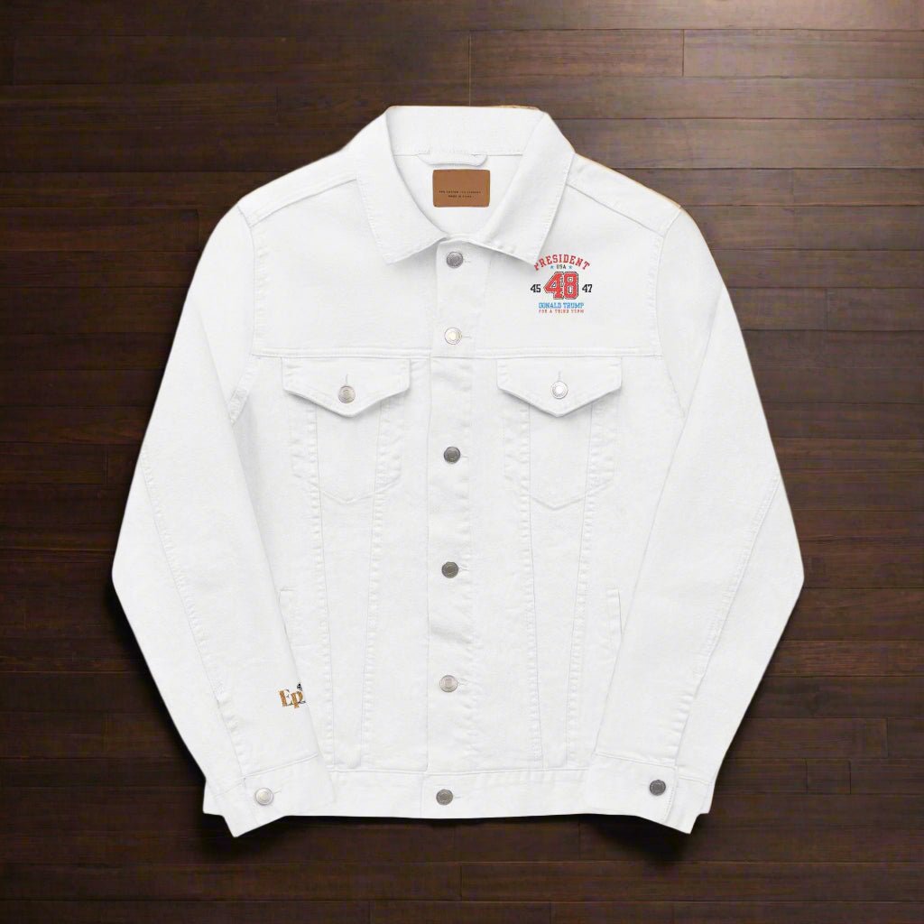 Unisex Trump 45 47 48 Embroidered Denim Jacket - Clothing, Coats & Jackets - EpiAl's Shop
