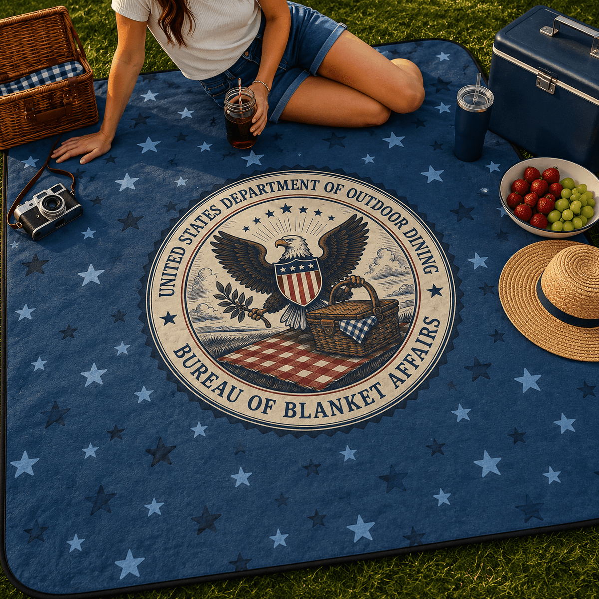 United States Department of Outdoor Dining Picnic Blanket - Decor, Blankets, Picnic - EpiAl's Shop