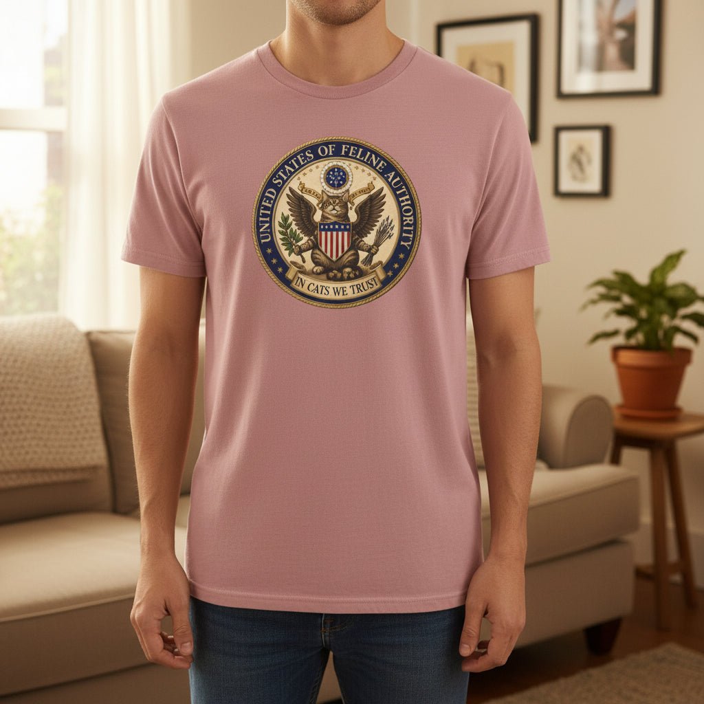 United States Of Feline Authority Vintage Seal Cat Tee - Clothing, Unisex, T-Shirts - EpiAl's Shop