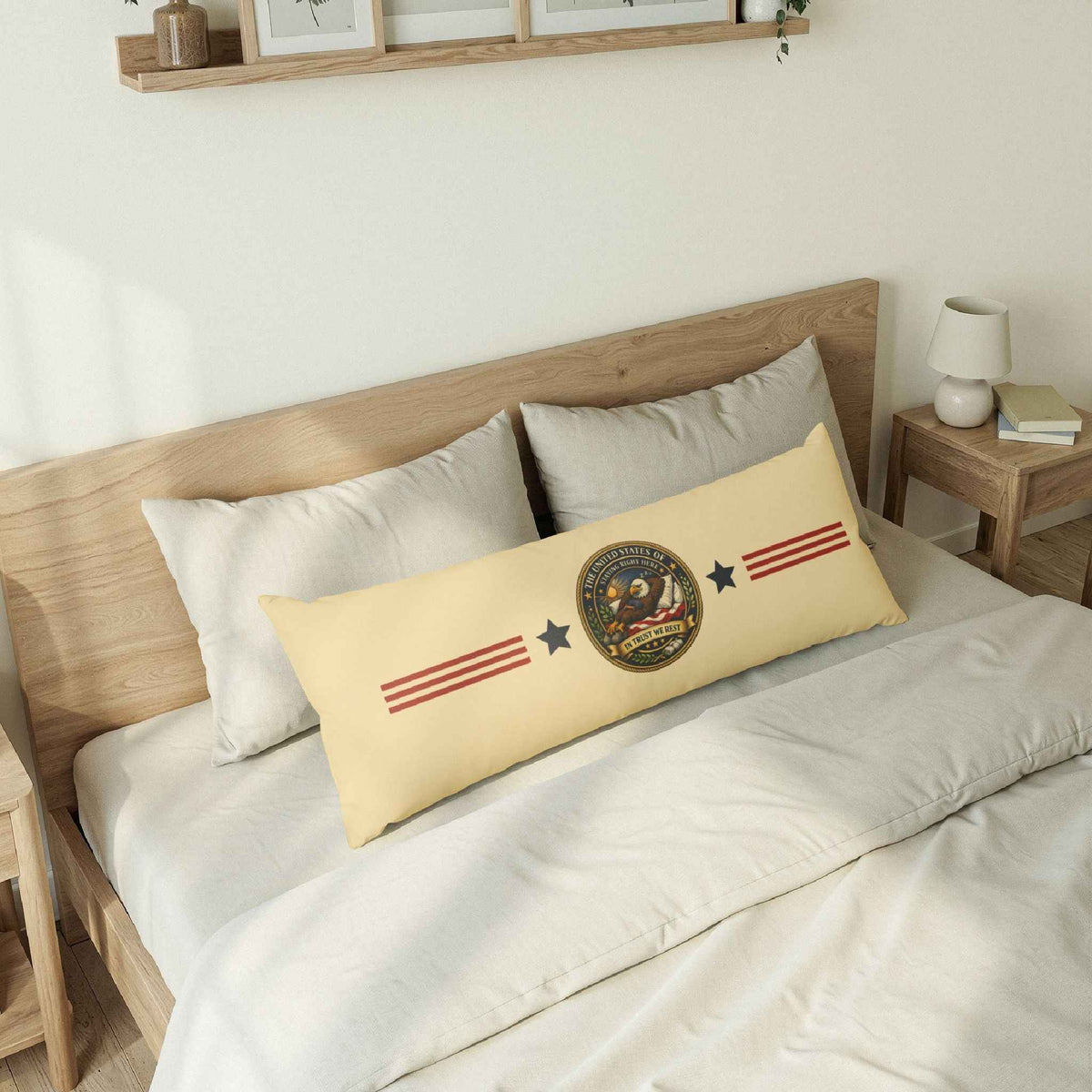 United States of Staying Right Here Body Pillow – “In Trust We Rest” Long Pillow (20×54) - Decor, Pillows, Body - EpiAl's Shop
